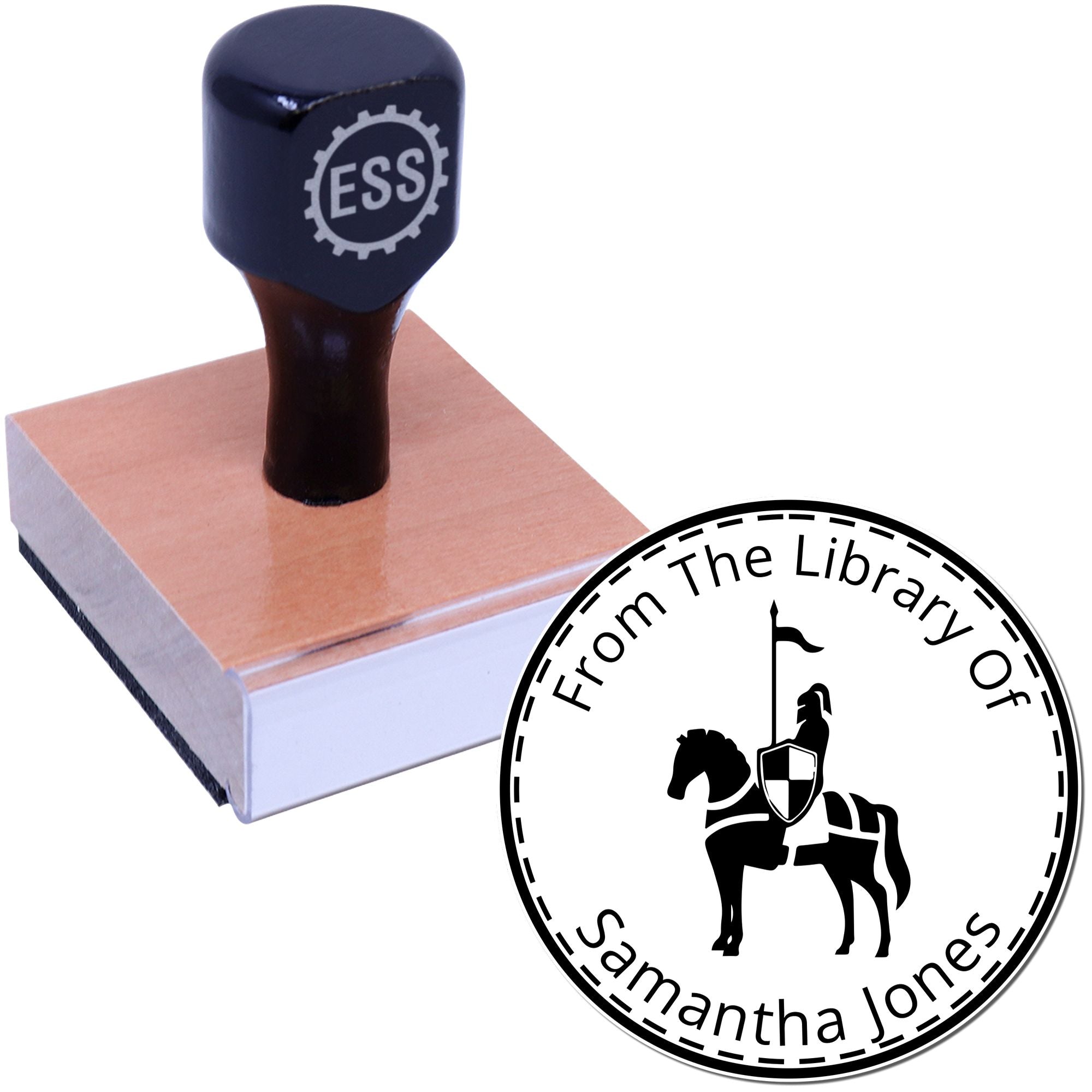 Wood Handle Storm Chaser Knights Read It Love It Stamp - Engineer Seal Stamps