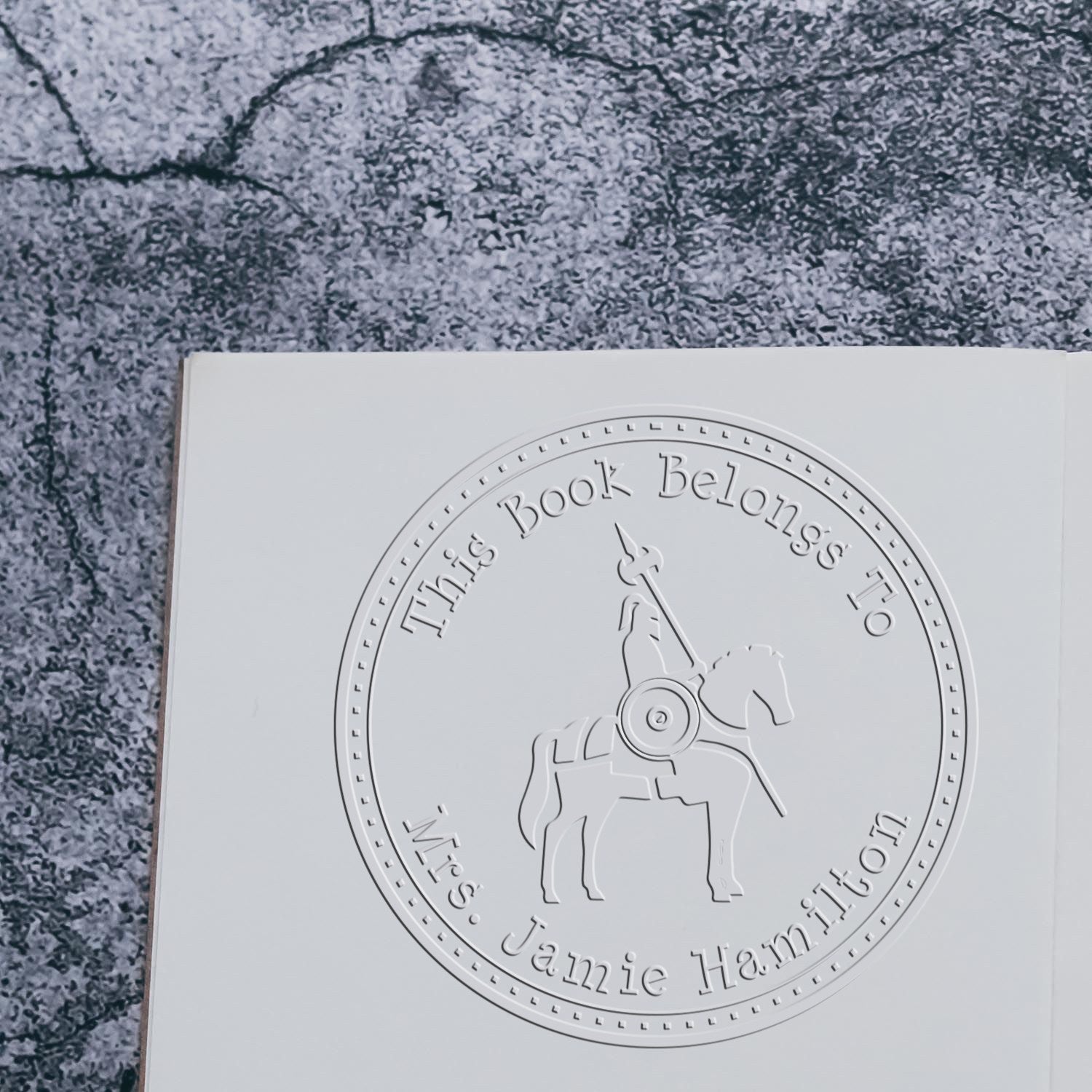 Lunar Step Knights Handheld Personalized From The Desk Of Seal - Engineer Seal Stamps