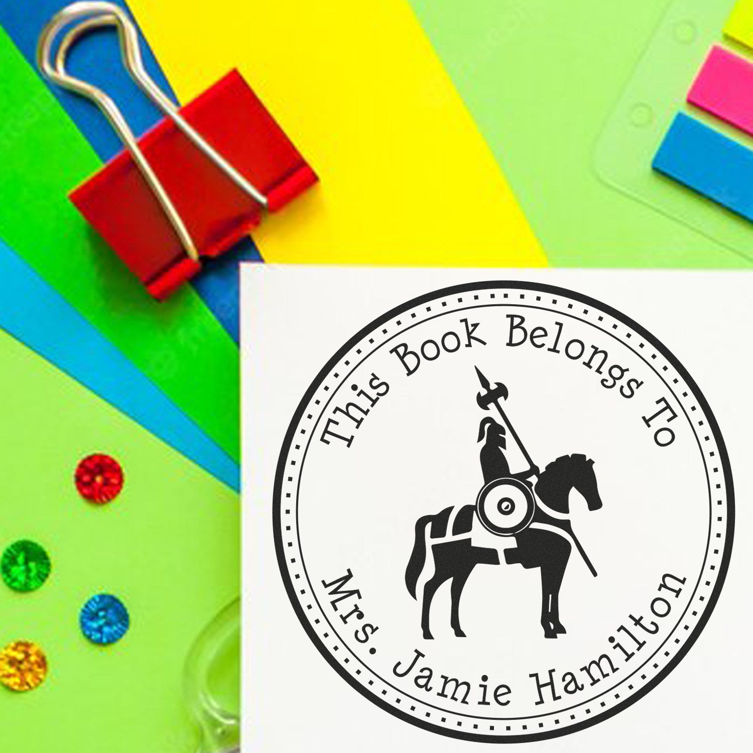 Lunar Step Knights Pre-Inked Custom-Made From The Private Collection Of Stamp - Engineer Seal Stamps