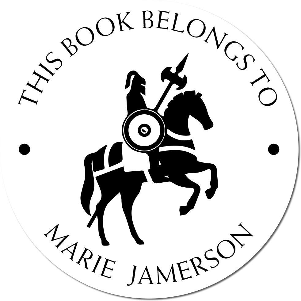 Wood Handle Solar Flare Knights Custom Ex Libris Library Stamp - Engineer Seal Stamps