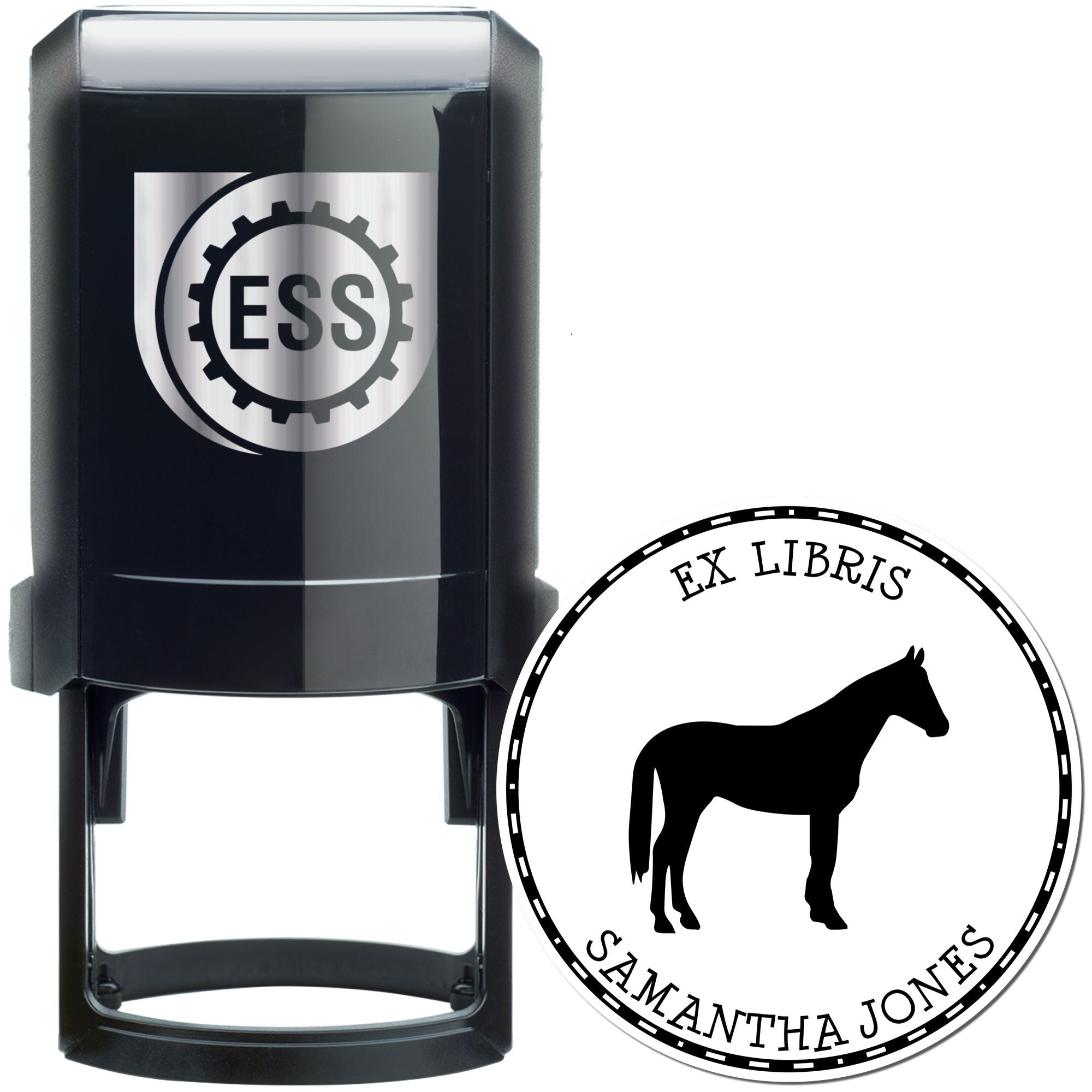 Cosmic Trail Equestrian Self-Inking Personalized Book Design Stamp - Engineer Seal Stamps