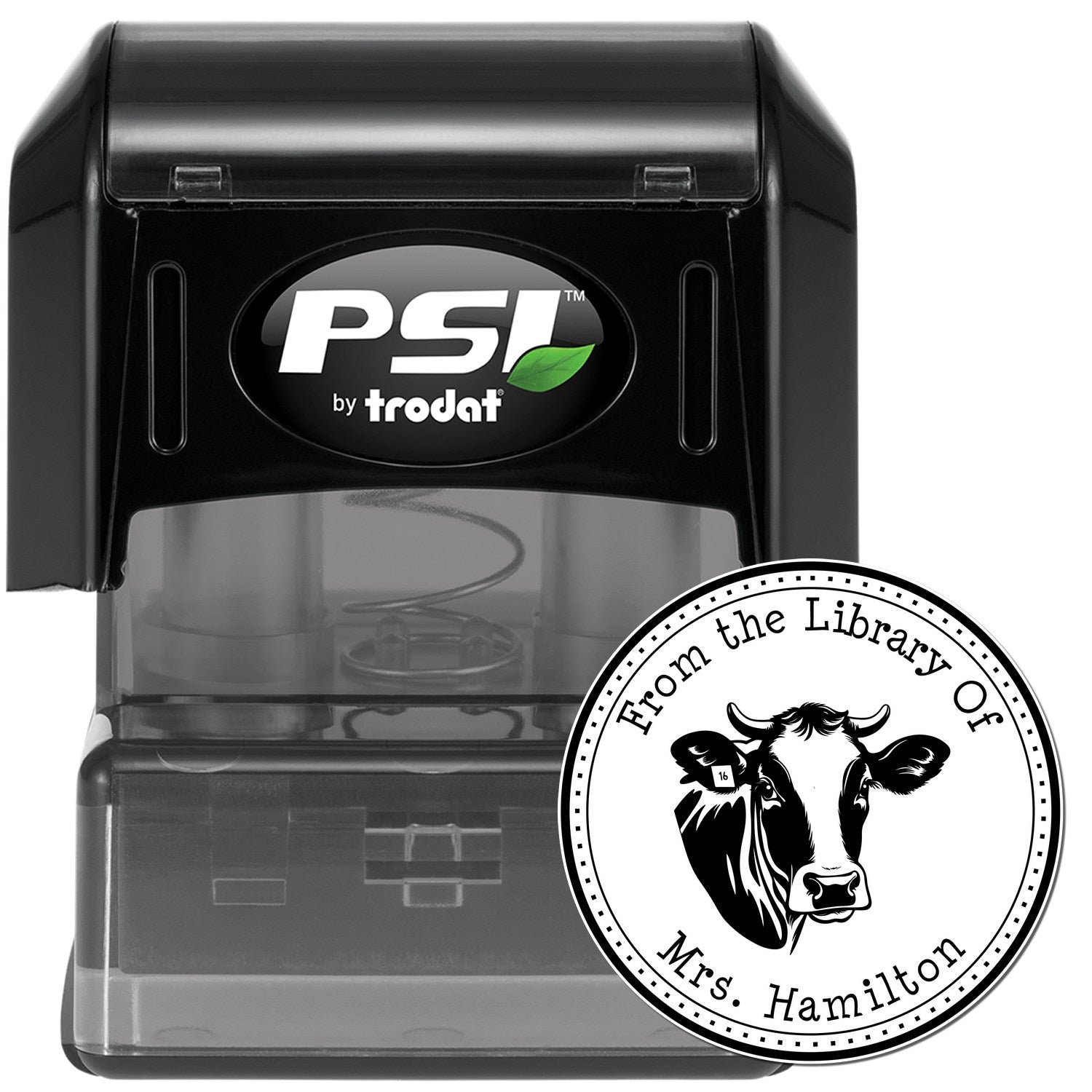 Molly Cow Pre-Inked Custom-Made Book Library Name Stamp - Engineer Seal Stamps