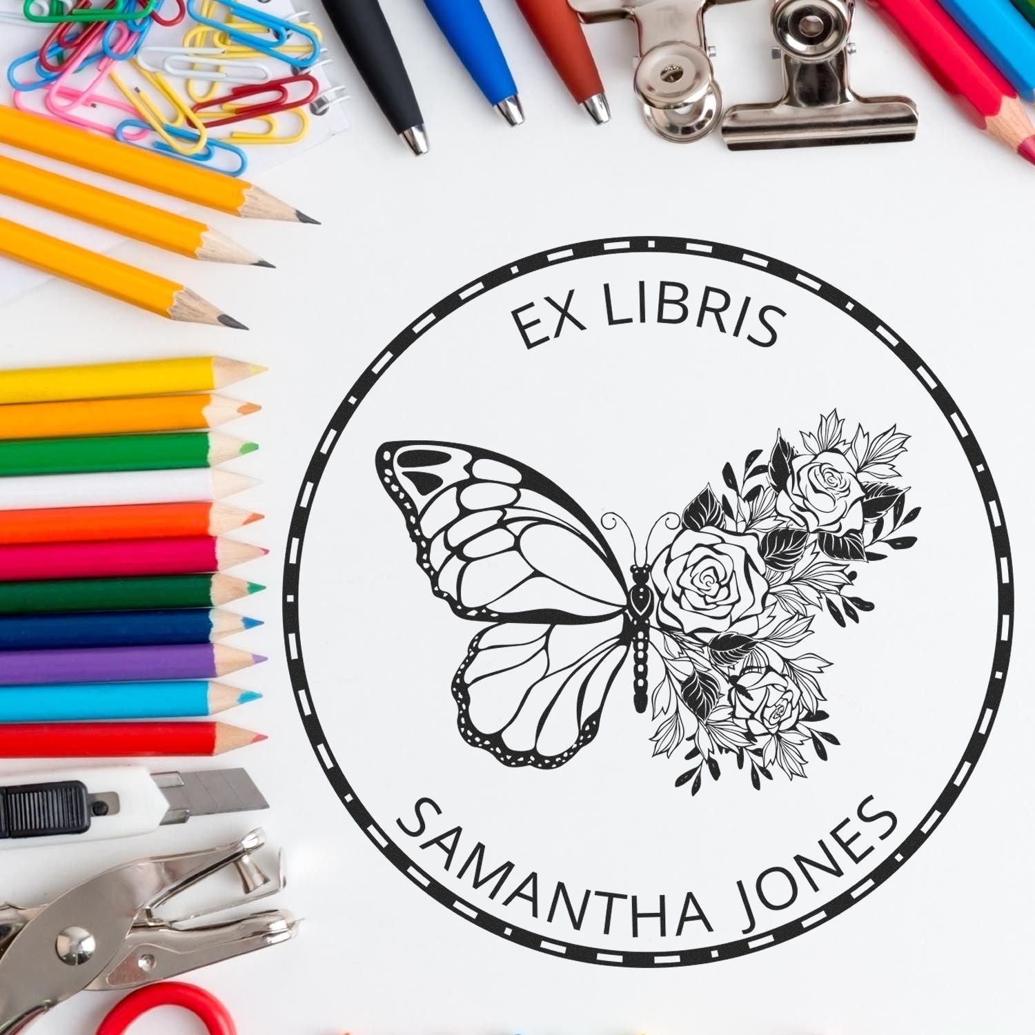 Aurora Mythical Fairy Self-Inking Customized Ex Libris Art Stamp - Engineer Seal Stamps