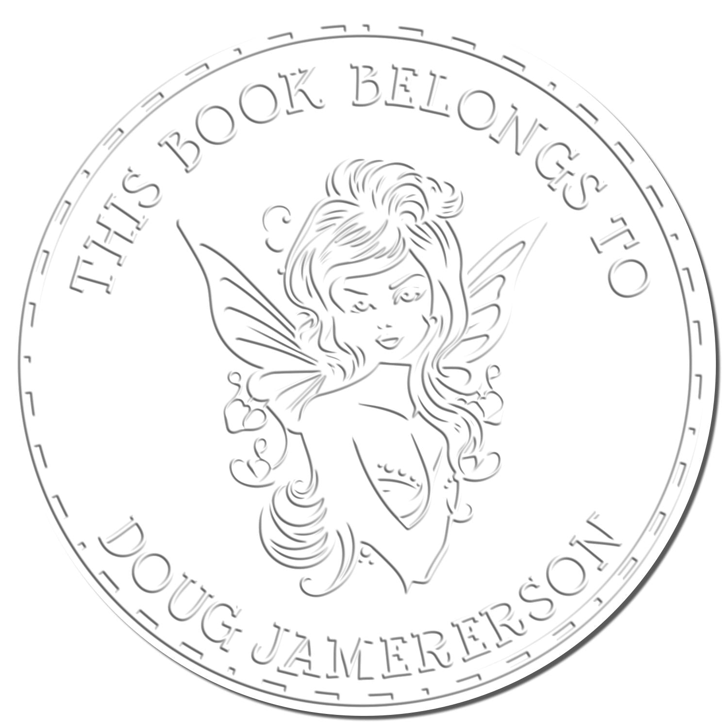 Luna Mythical Fairy Desk Custom-Made Bookplate Design Embosser - Engineer Seal Stamps