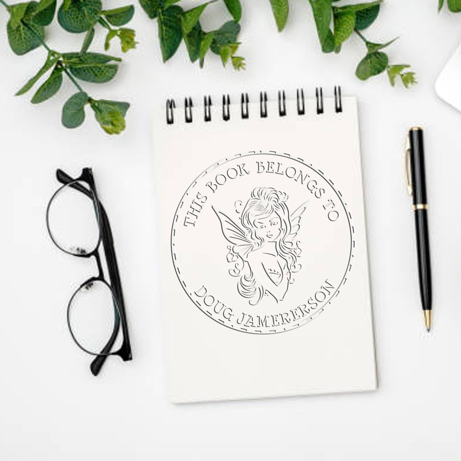 Luna Mythical Fairy Hybrid Personalized Library Book Belongs To Seal - Engineer Seal Stamps