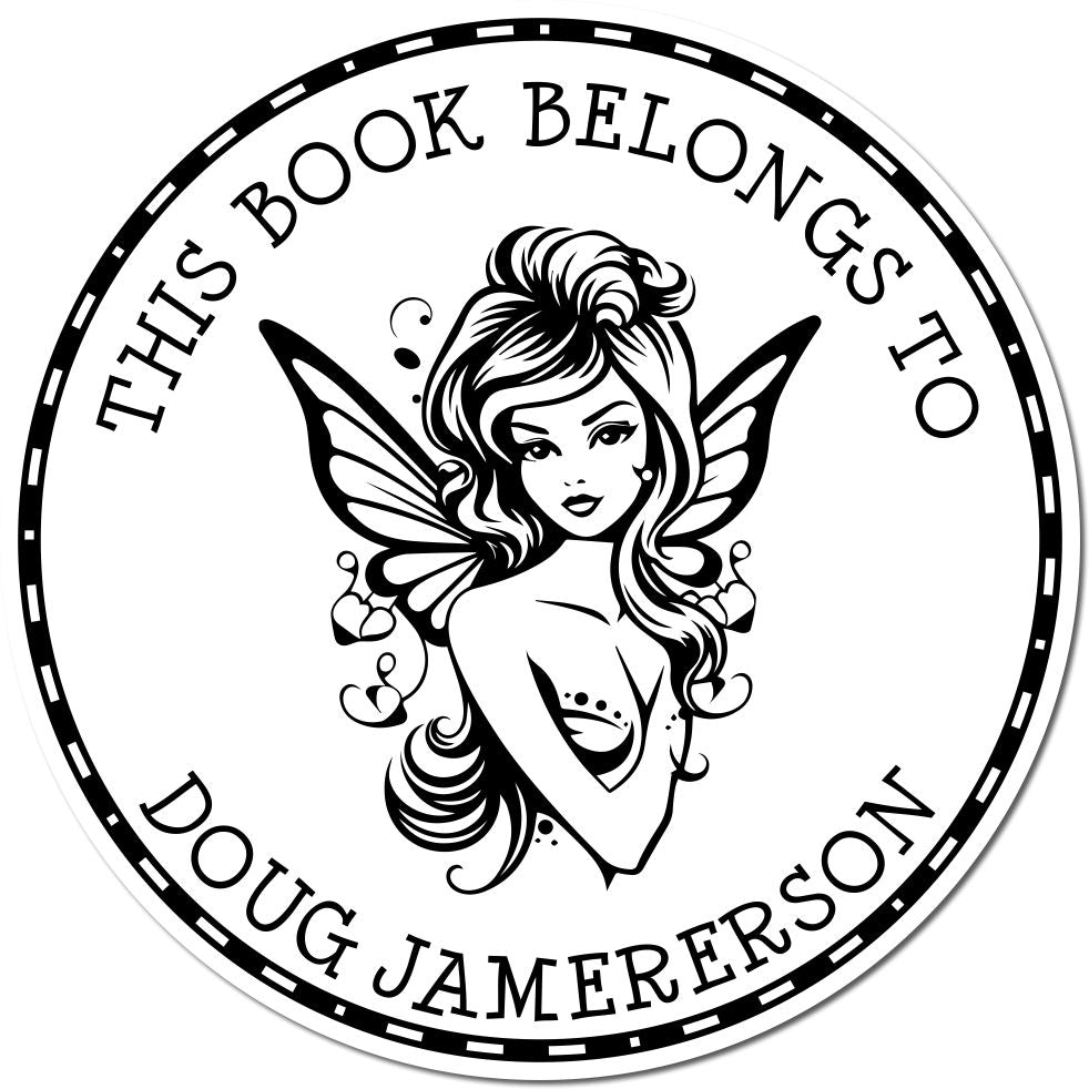 Luna Mythical Fairy Self-Inking Customized Ex Libris Library Stamp - Engineer Seal Stamps