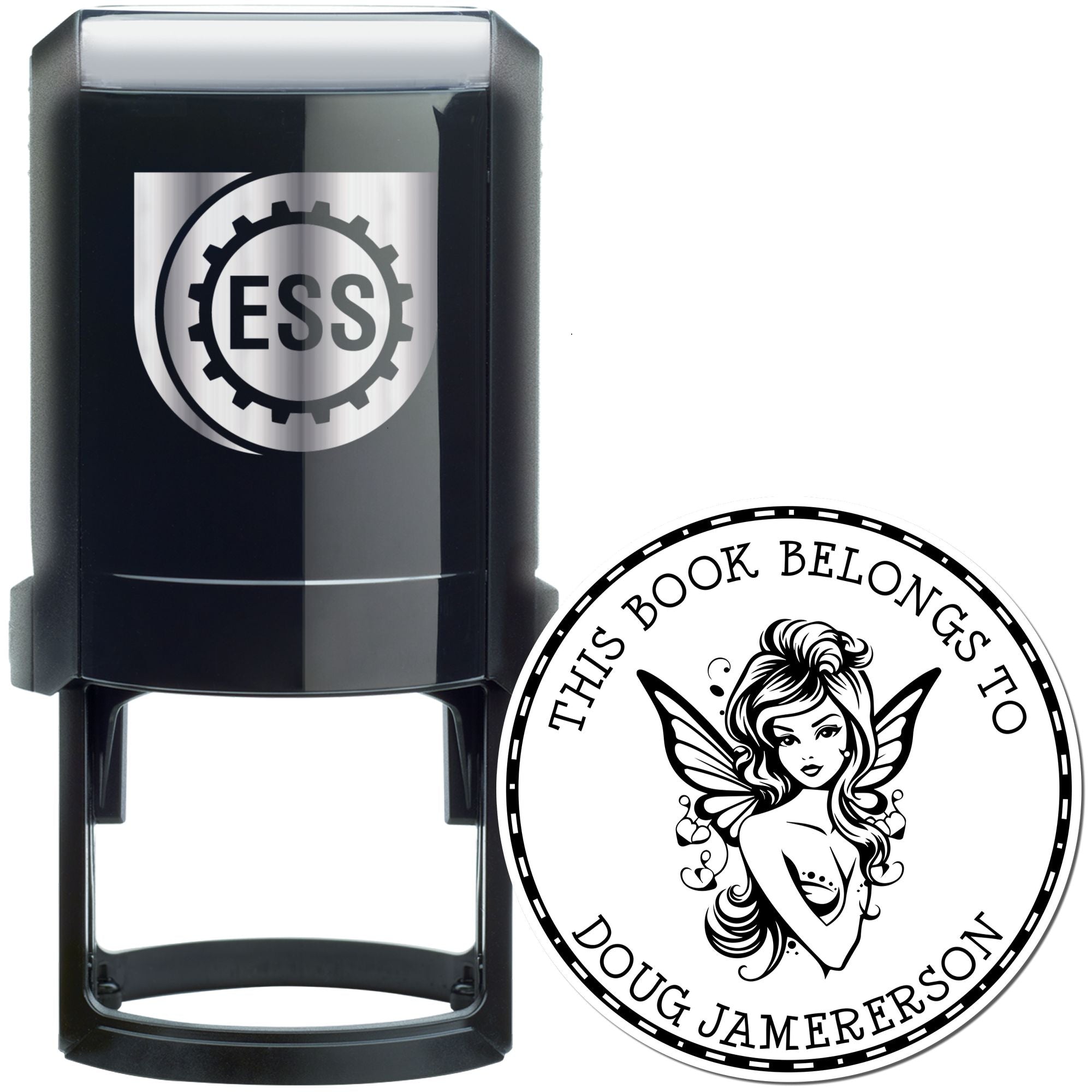 Luna Mythical Fairy Self-Inking Customized Ex Libris Library Stamp - Engineer Seal Stamps