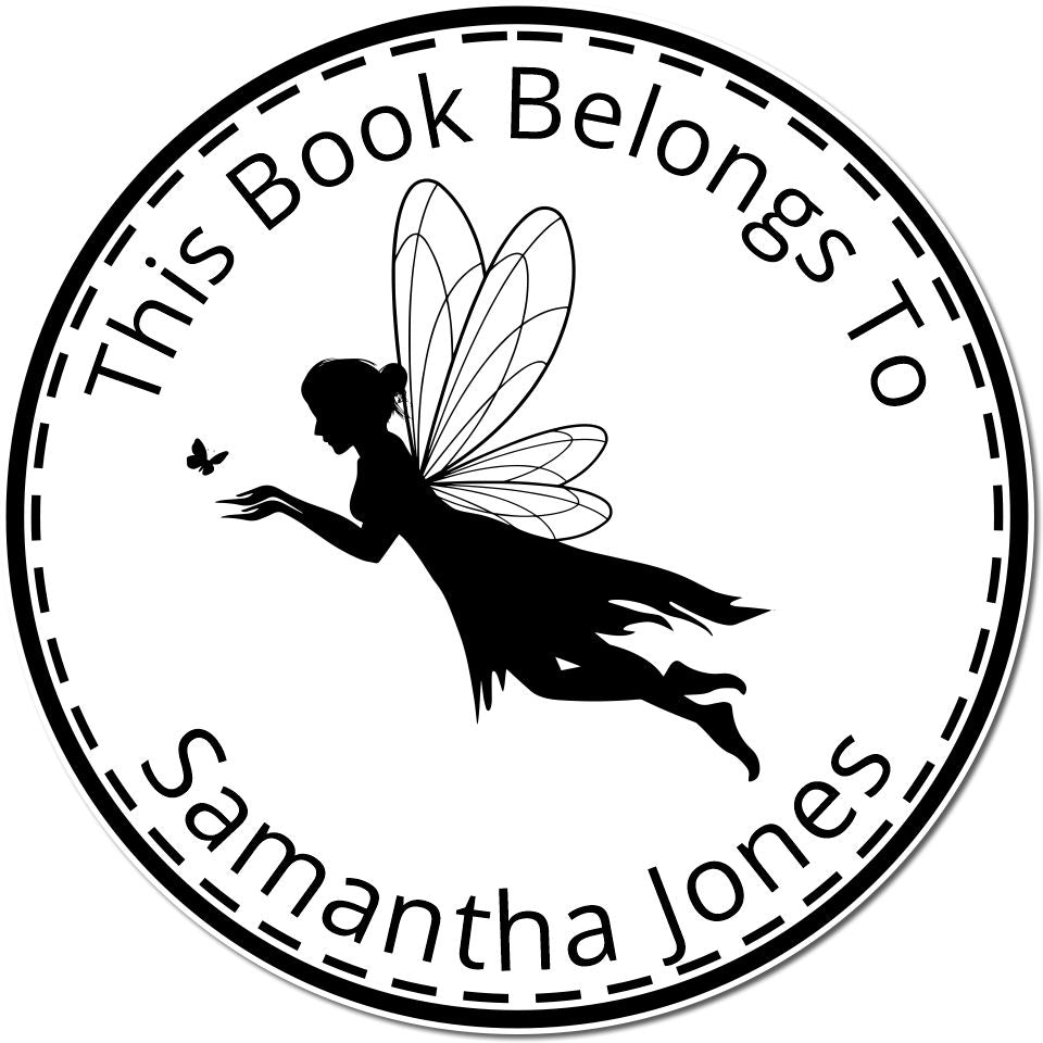 Flora Mythical Fairy Self-Inking Customized Book Stamp - Engineer Seal Stamps