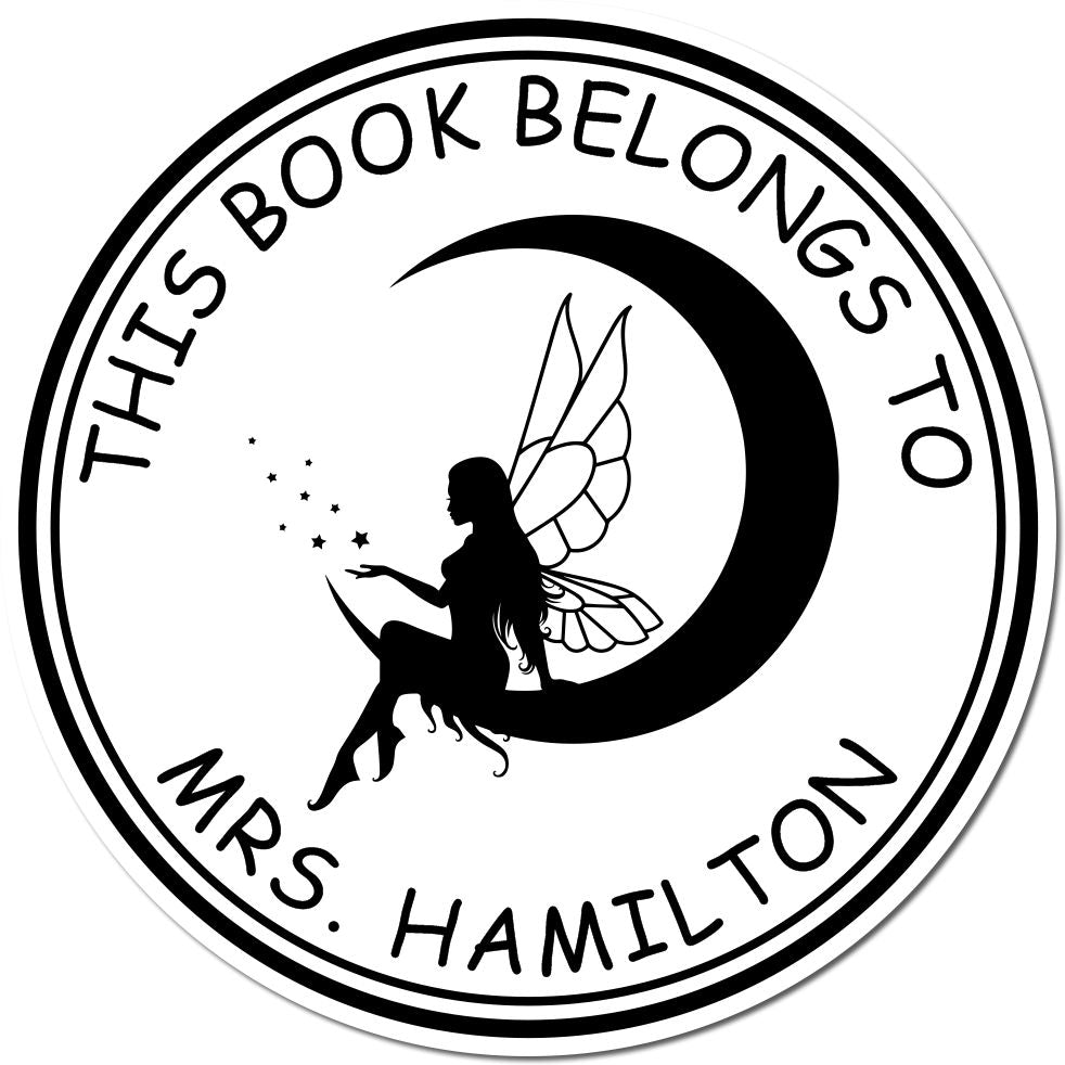 Wood Handle Celeste Mythical Fairy Custom Book Signature Stamp - Engineer Seal Stamps