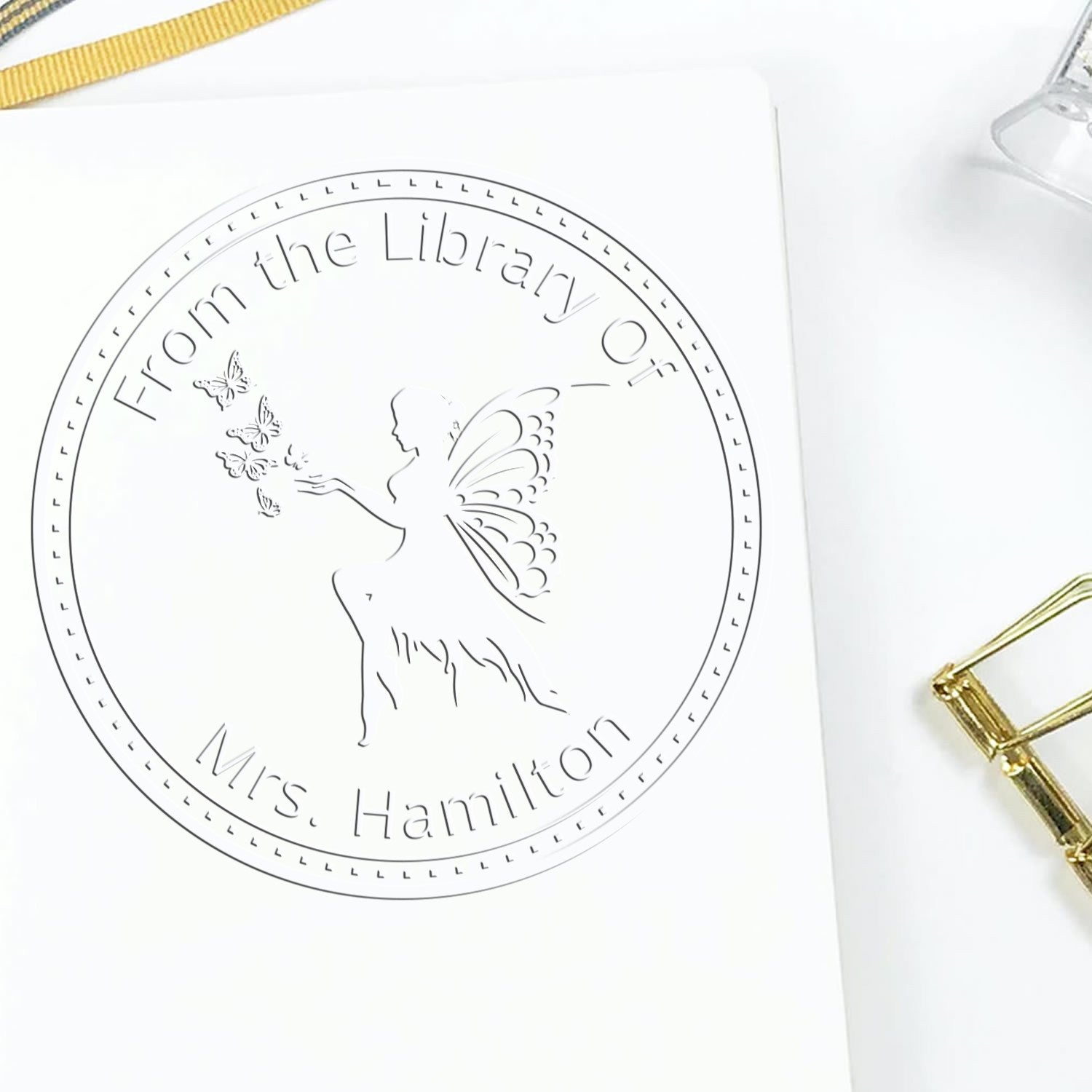 Seraphina Mythical Fairy Hybrid Personalized Library Of Seal - Engineer Seal Stamps