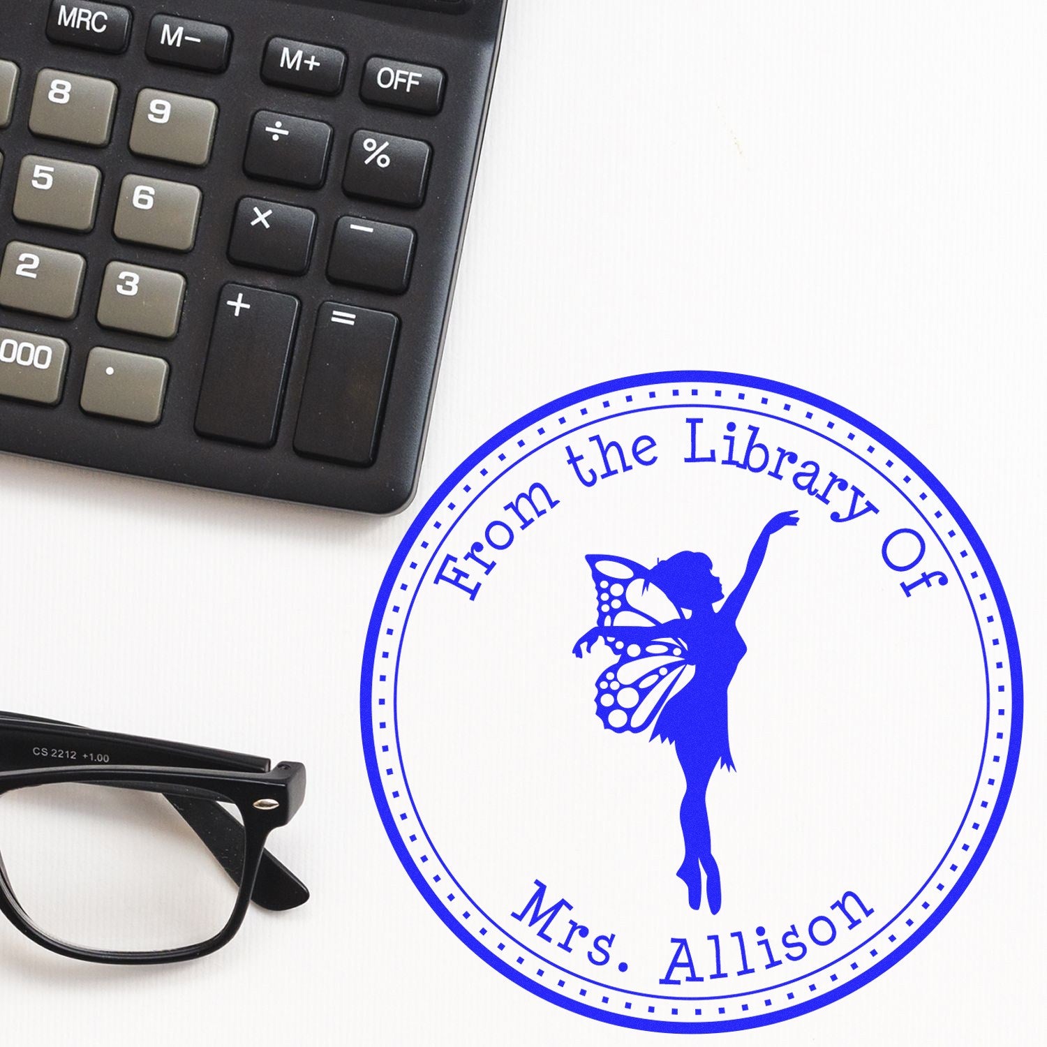 Wood Handle Zephyr Mythical Fairy Custom Book Initial Stamp - Engineer Seal Stamps