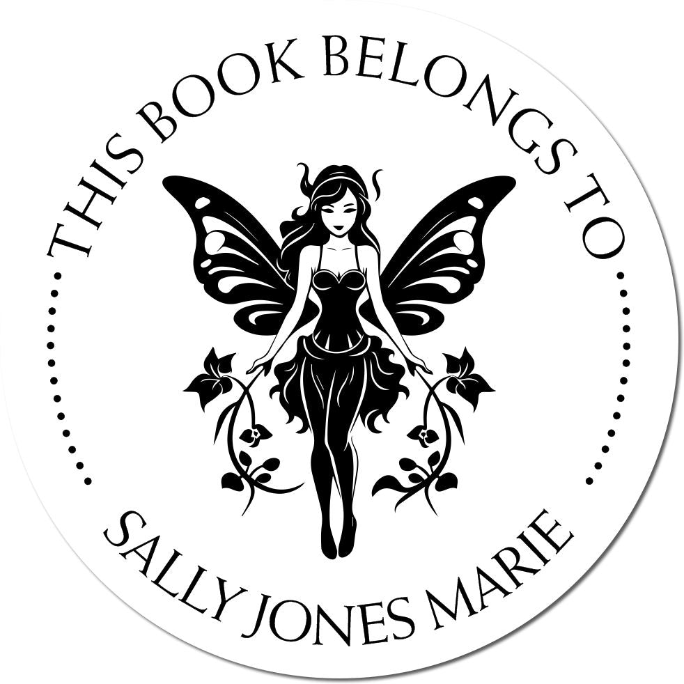Ariel Mythical Fairy Pre-Inked Custom-Made Library Book Belongs To Stamp - Engineer Seal Stamps