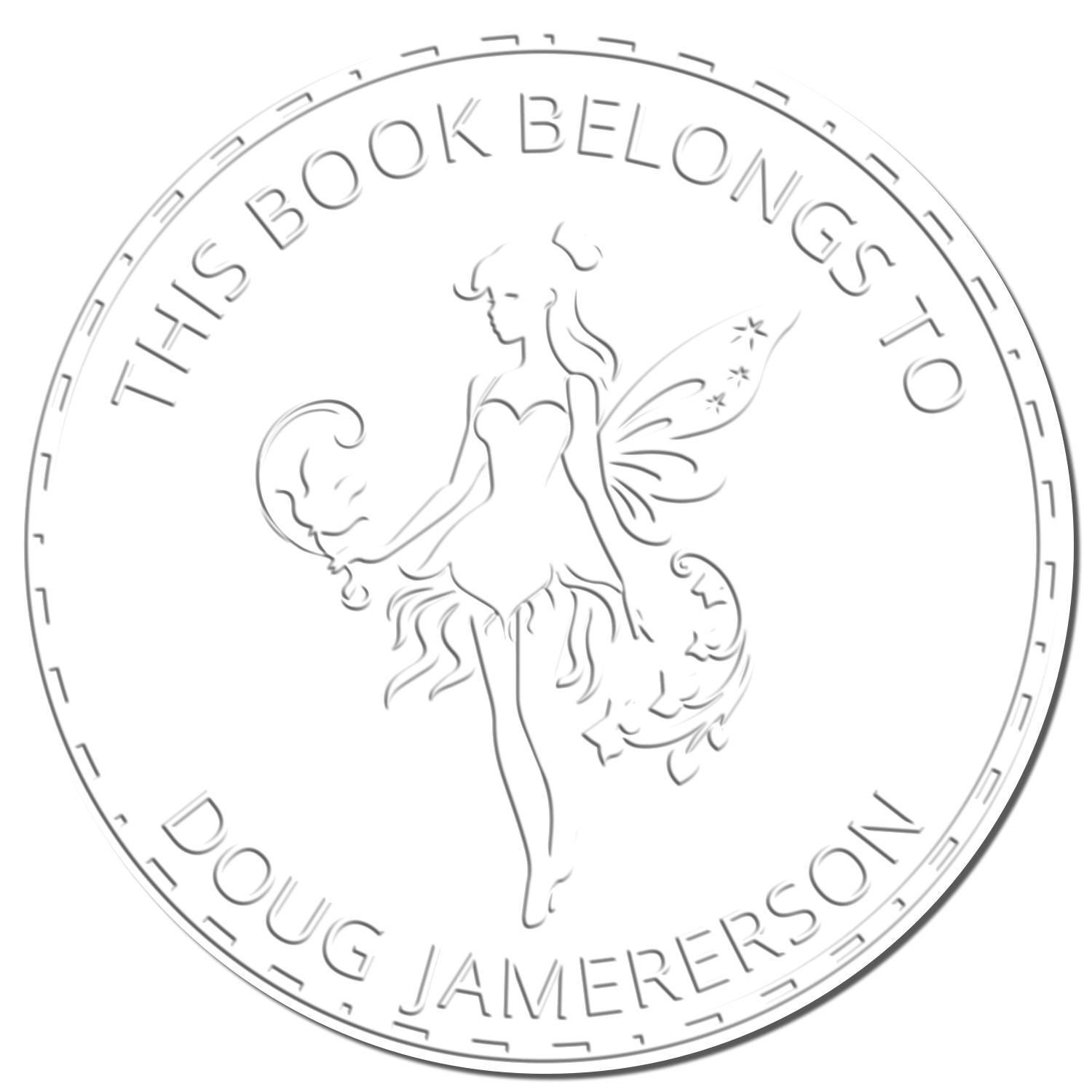 Nixie Whimsical Fairy Handheld Personalized Book Signature Embosser - Engineer Seal Stamps