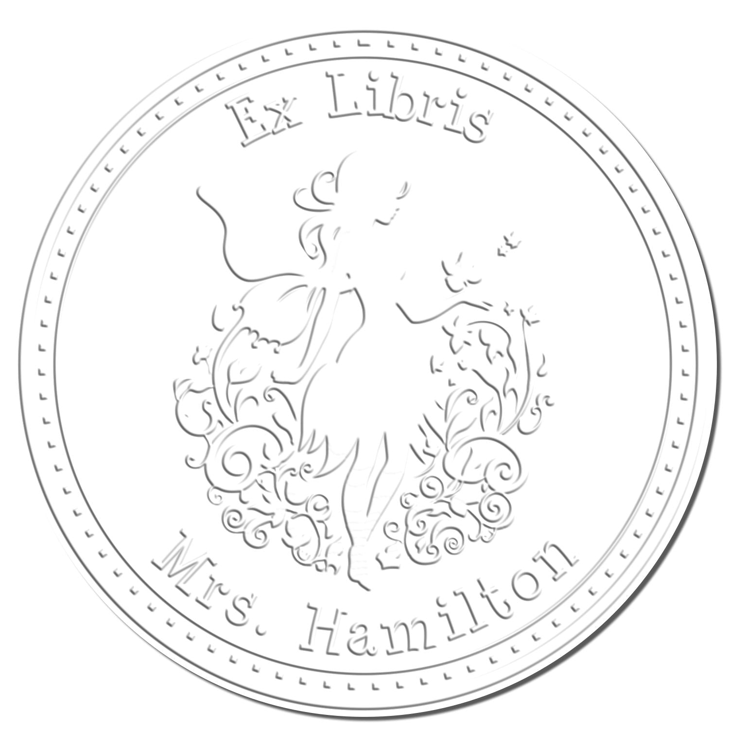 Oberon Whimsical Fairy Desk Custom-Made Bookplate Printing Embosser - Engineer Seal Stamps