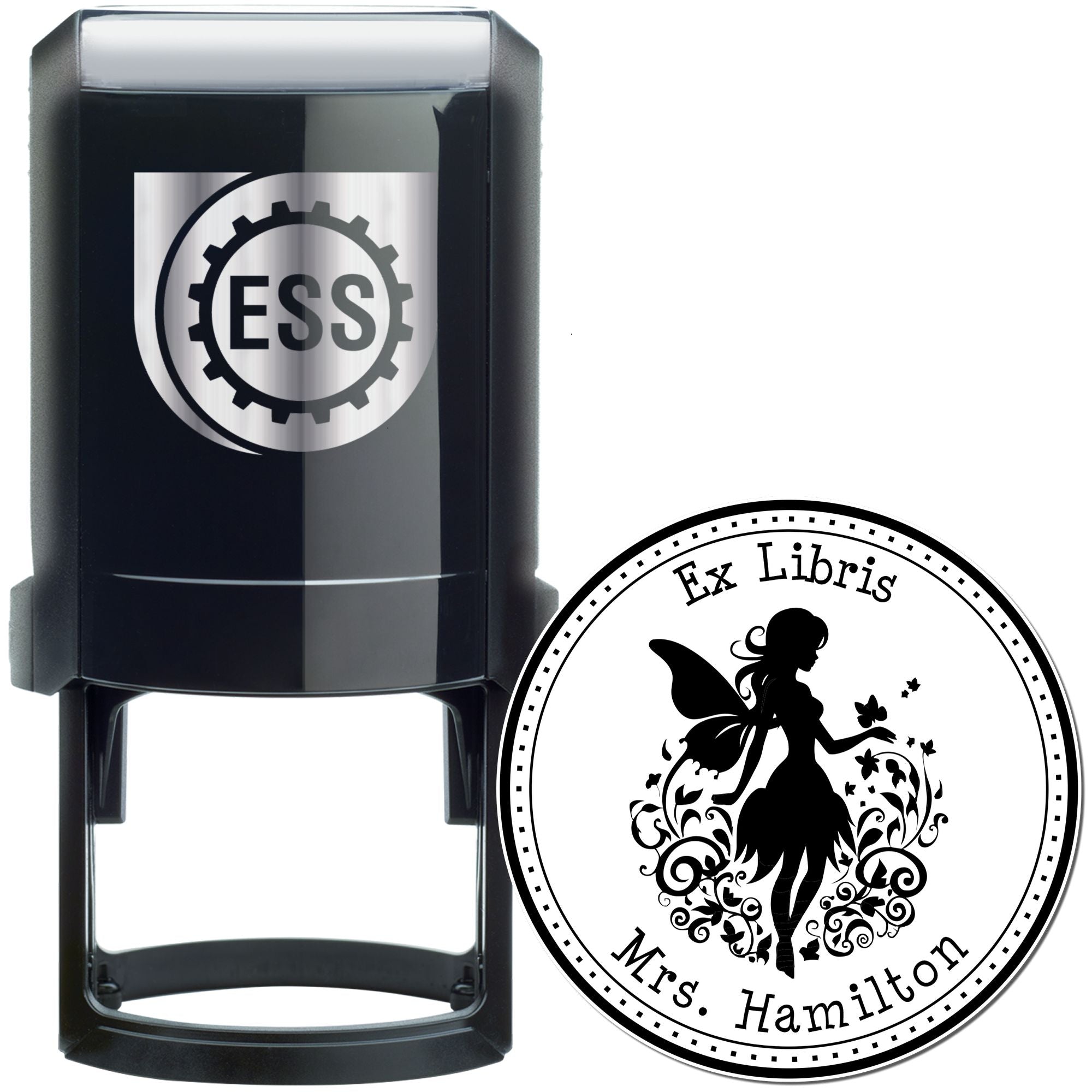Oberon Whimsical Fairy Self-Inking Customized Book Collection Stamp - Engineer Seal Stamps