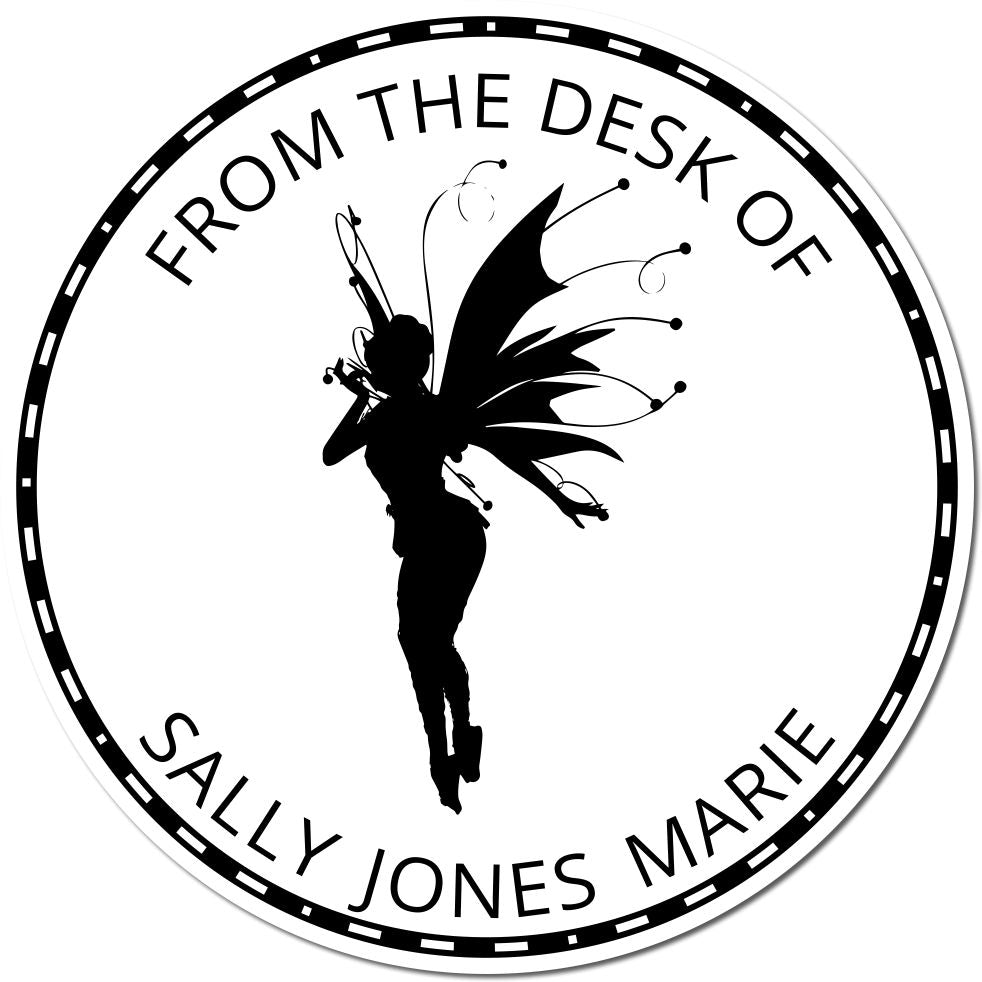 Wood Handle Faye Magical Fairy Custom Bookplate Maker Stamp - Engineer Seal Stamps