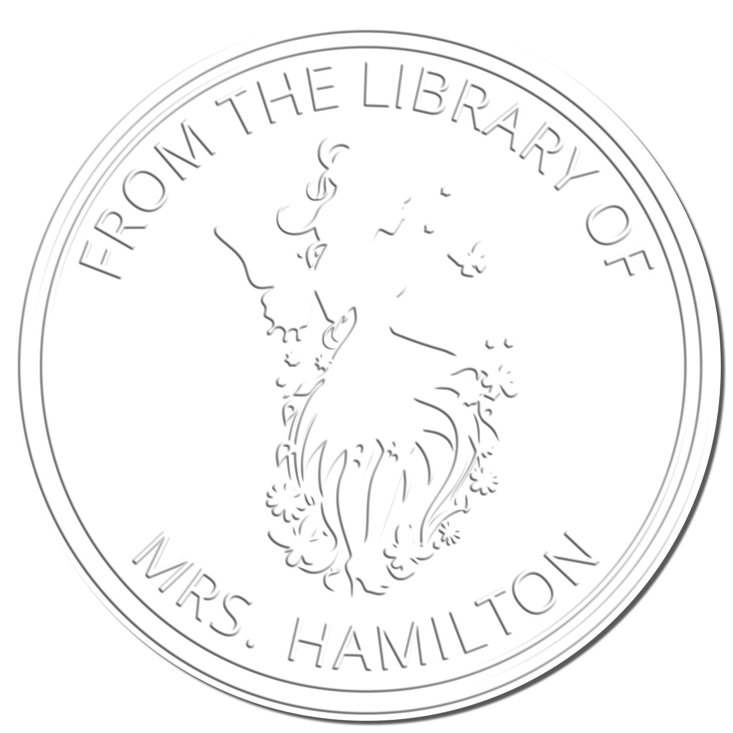 Marigold Magical Fairy Hybrid Customized Ex Libris Art Embossing Seal - Engineer Seal Stamps