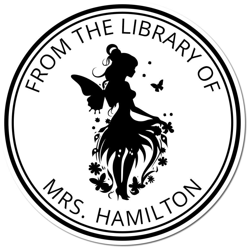 Marigold Magical Fairy Pre-Inked Personalizable Book Lover Stamp - Engineer Seal Stamps