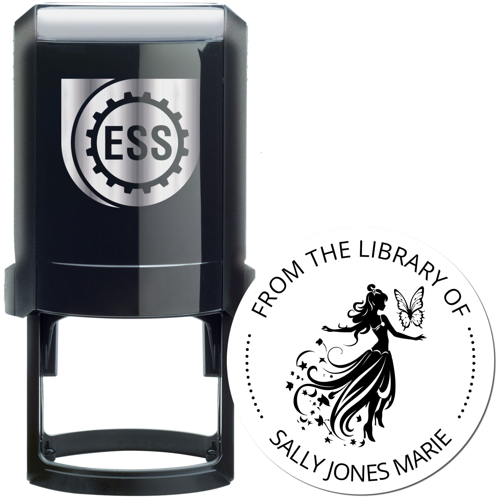 Lilac Magical Fairy Self-Inking Customized Book Identification Stamp - Engineer Seal Stamps