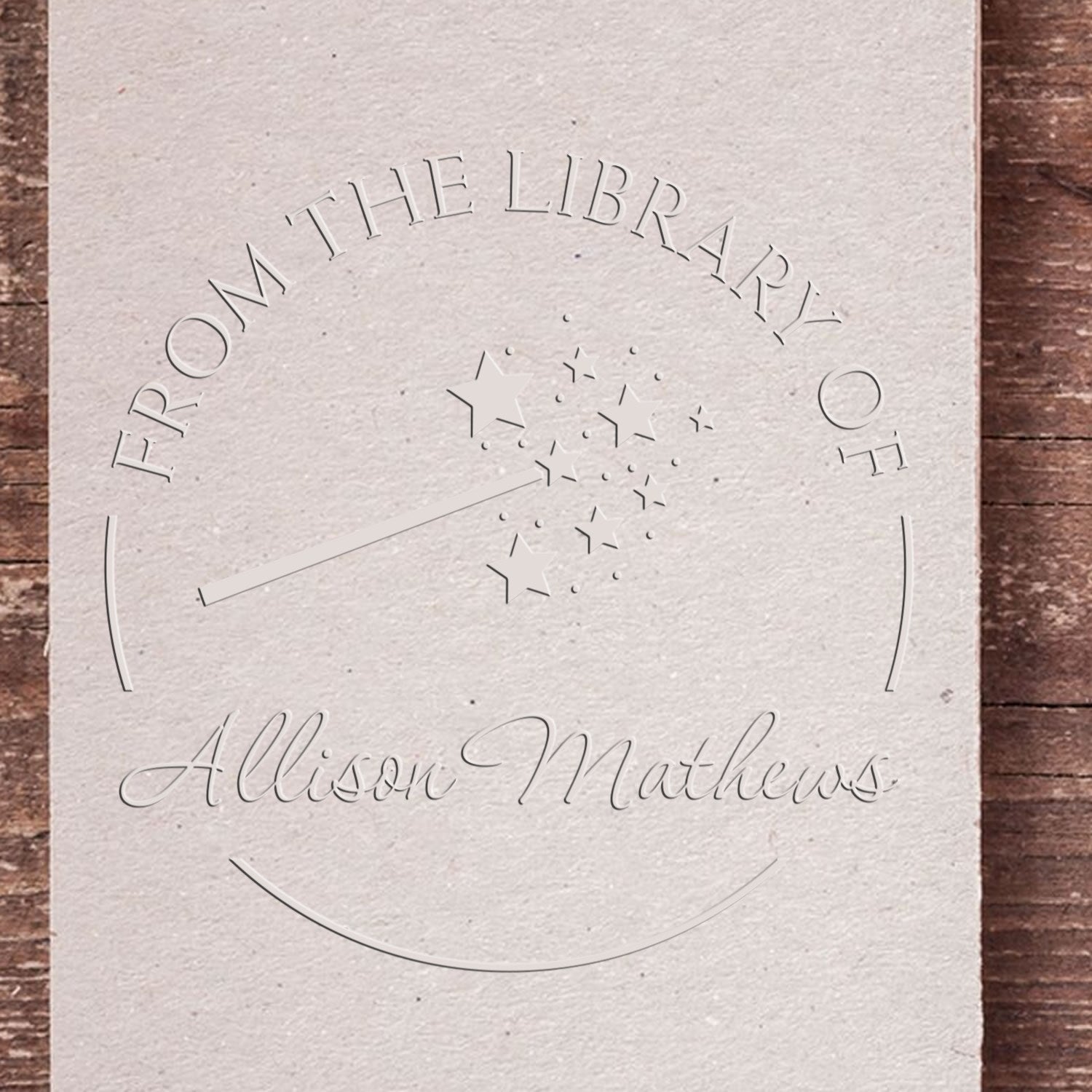 Soft Pixie Magical Fairy Customized Name For Library Embossing Seal