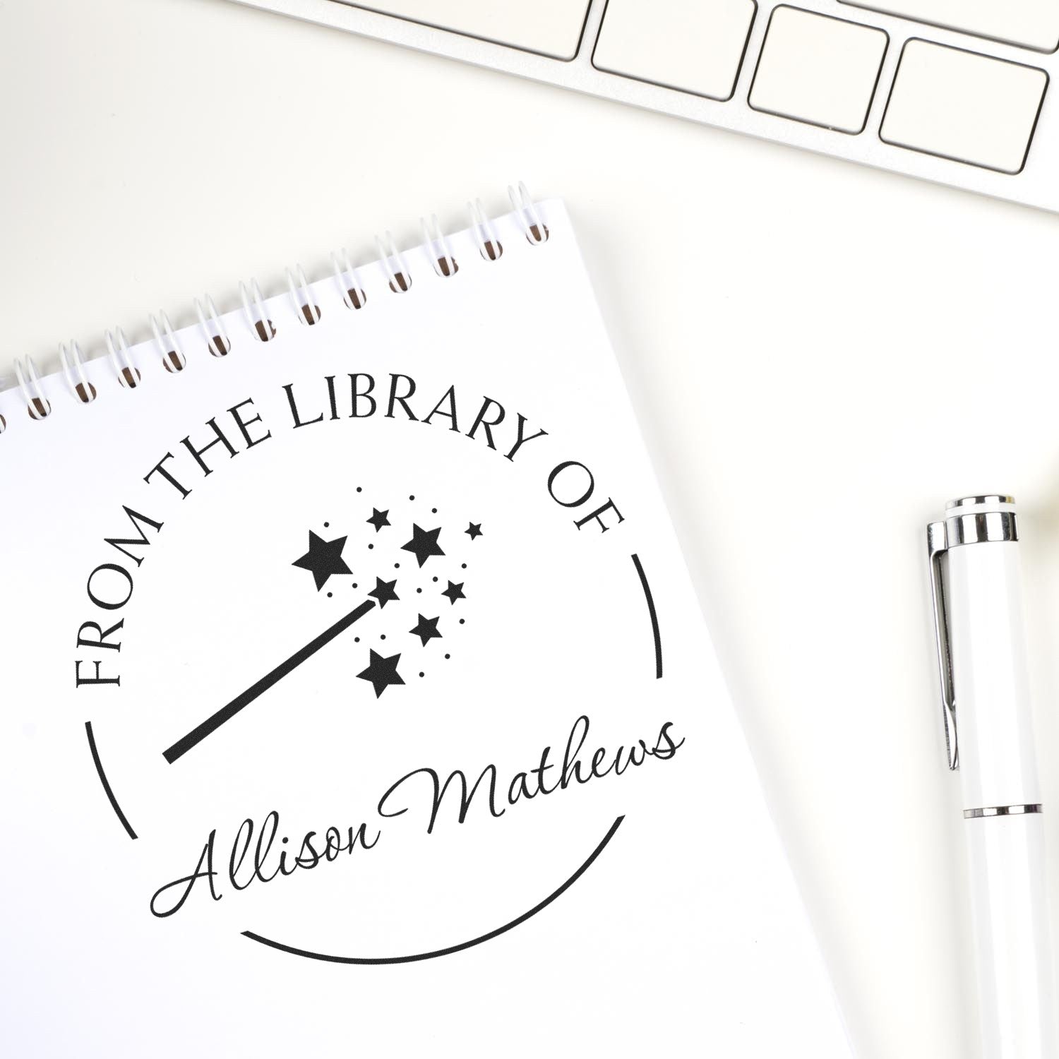 Wood Handle Pixie Magical Fairy Custom From The Collection Of Stamp - Engineer Seal Stamps