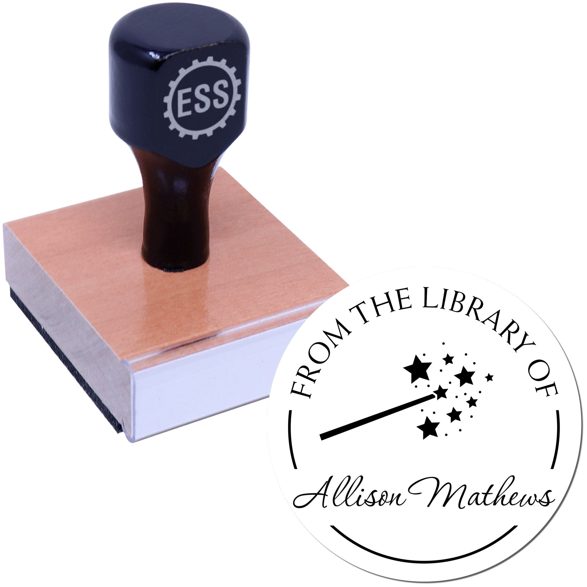 Wood Handle Pixie Magical Fairy Custom From The Collection Of Stamp - Engineer Seal Stamps