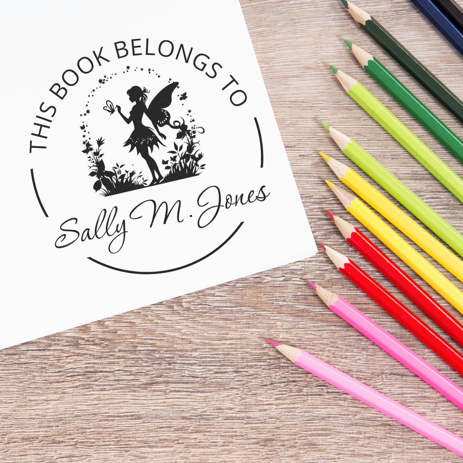 Dahlia Magical Fairy Self-Inking Customized Bookplate Design Stamp - Engineer Seal Stamps