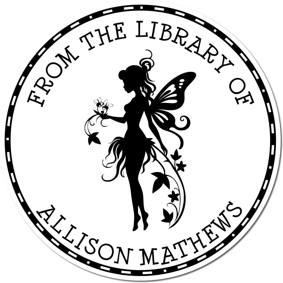 Azura Magical Fairy Pre-Inked Personalizable Book Stamp - Engineer Seal Stamps