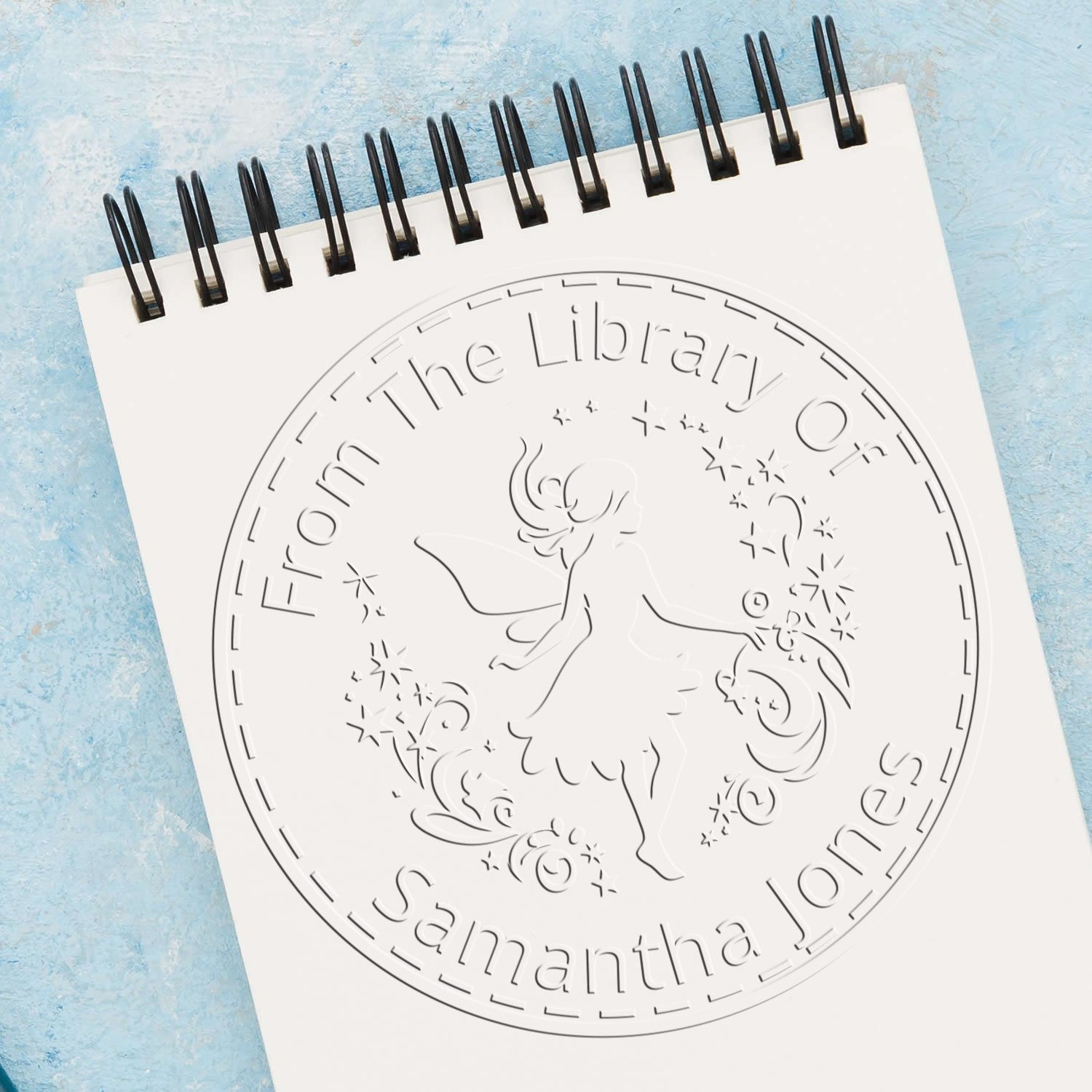 Soft Meadow Magical Fairy Customized From The Library Of Design Embossing Seal - Engineer Seal Stamps