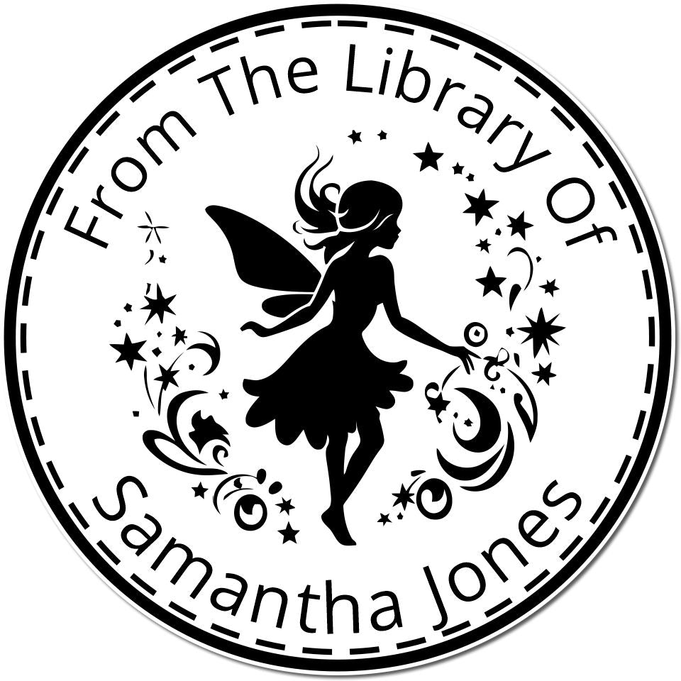 Meadow Magical Fairy Pre-Inked Personalizable Book Marking Stamp - Engineer Seal Stamps