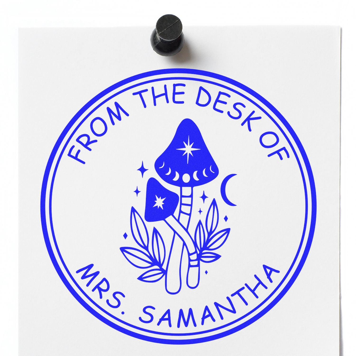 Aethercap Mushroom Pre-Inked Personalizable Book Signature Stamp - Engineer Seal Stamps