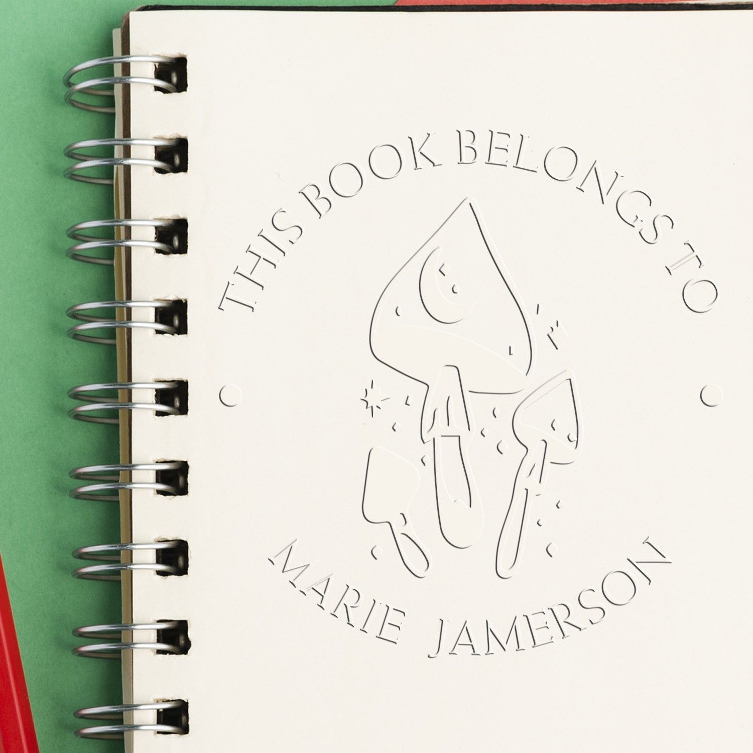 Enigma Boletus Shroom Handheld Personalized Book Personalization Seal