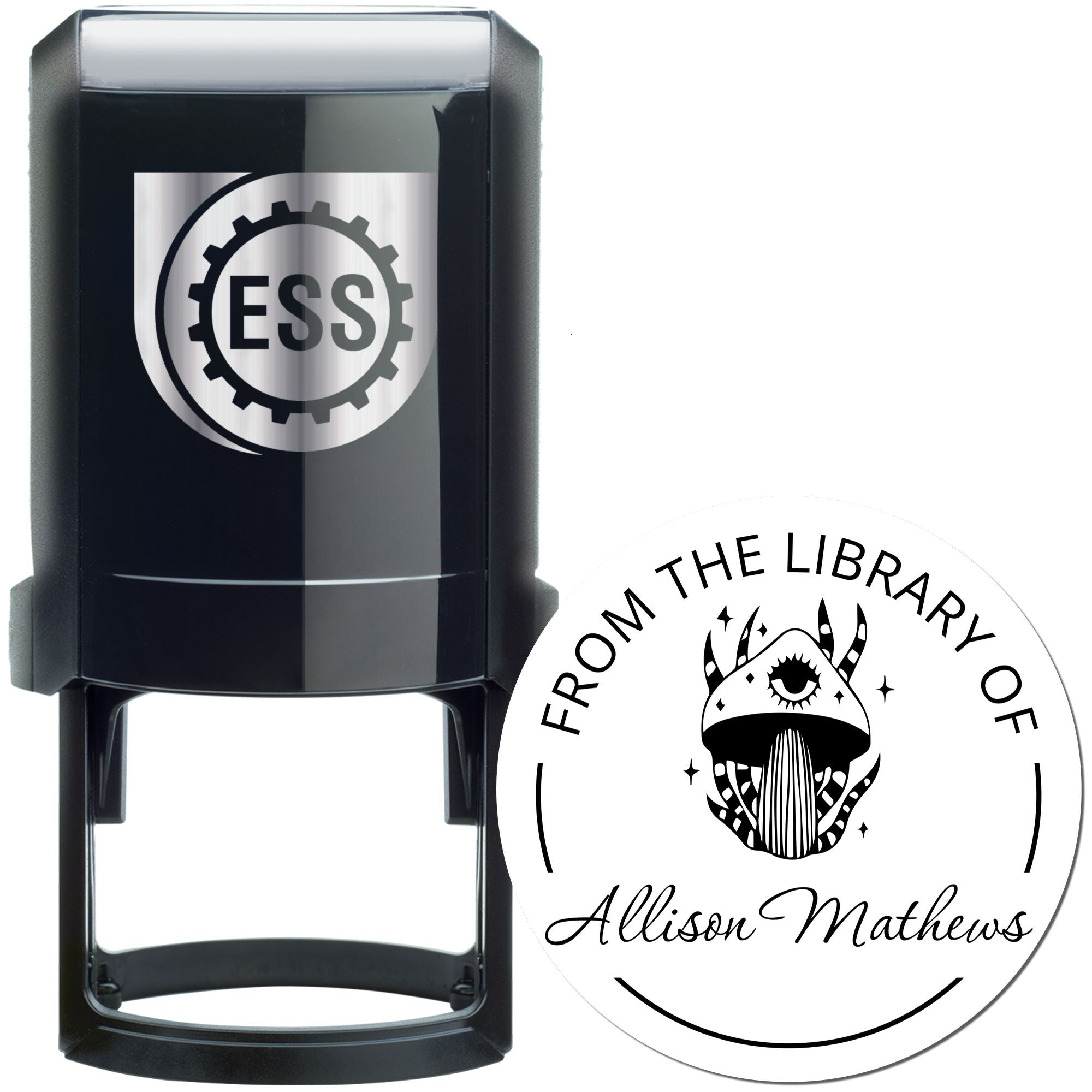 Phantom Puffball Shroom Self-Inking Customized Library Return Stamp - Engineer Seal Stamps