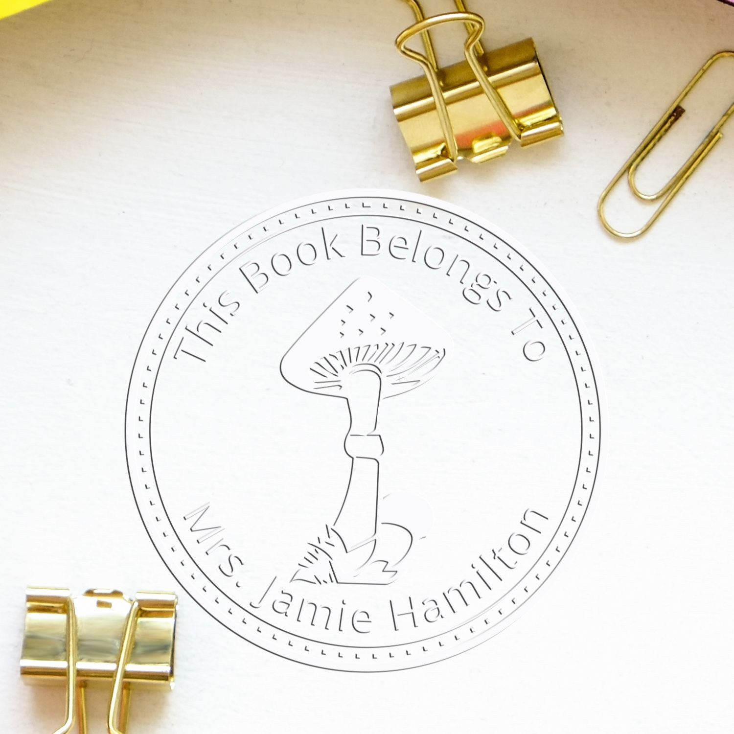 Nethercap Spore Handheld Personalized Bookplate Design Embosser - Engineer Seal Stamps