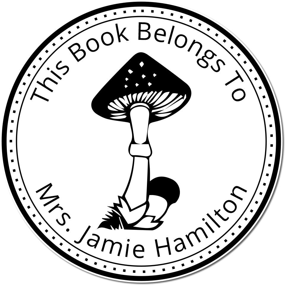 Nethercap Spore Pre-Inked Personalizable Bookplate Label Stamp - Engineer Seal Stamps