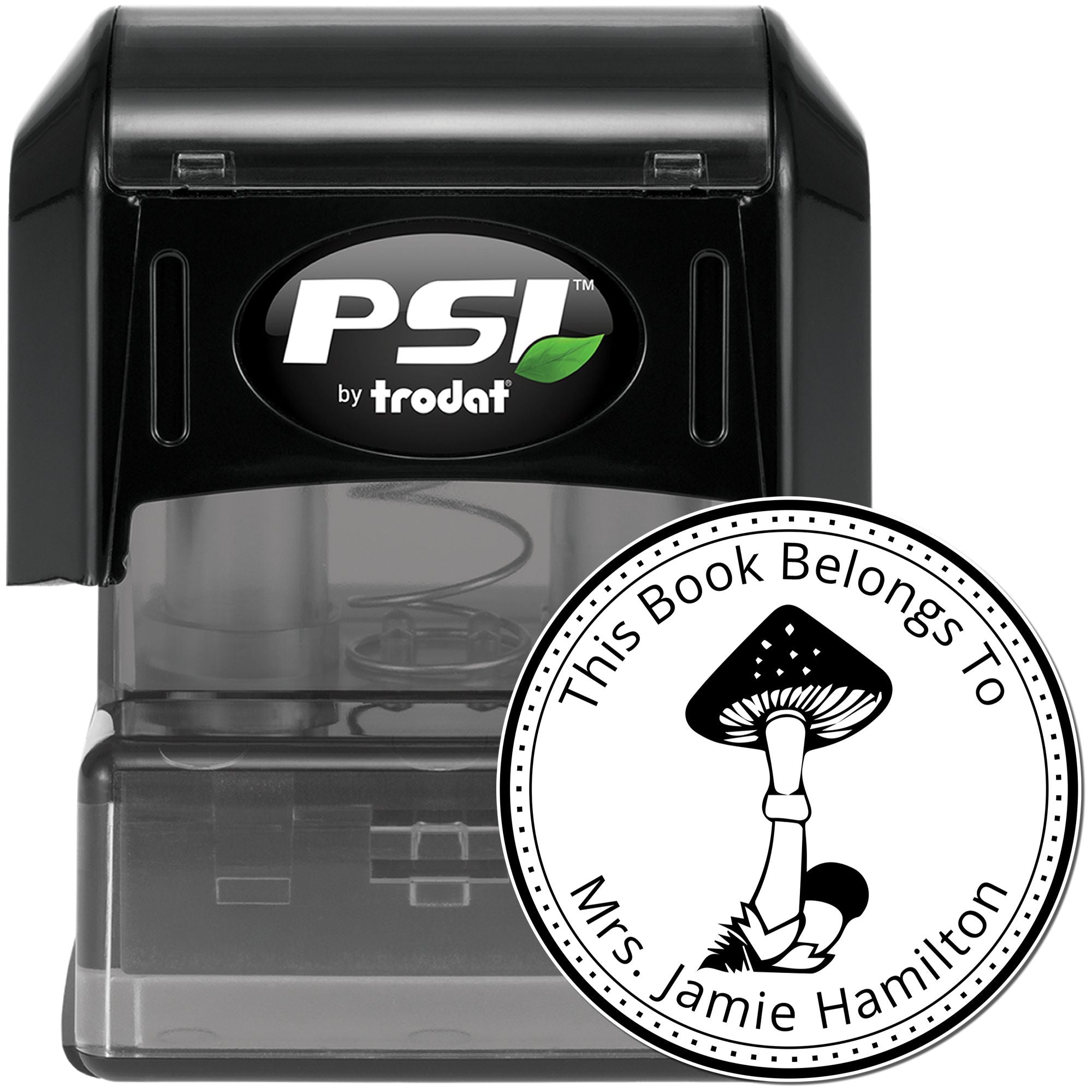 Nethercap Spore Pre-Inked Personalizable Bookplate Label Stamp - Engineer Seal Stamps