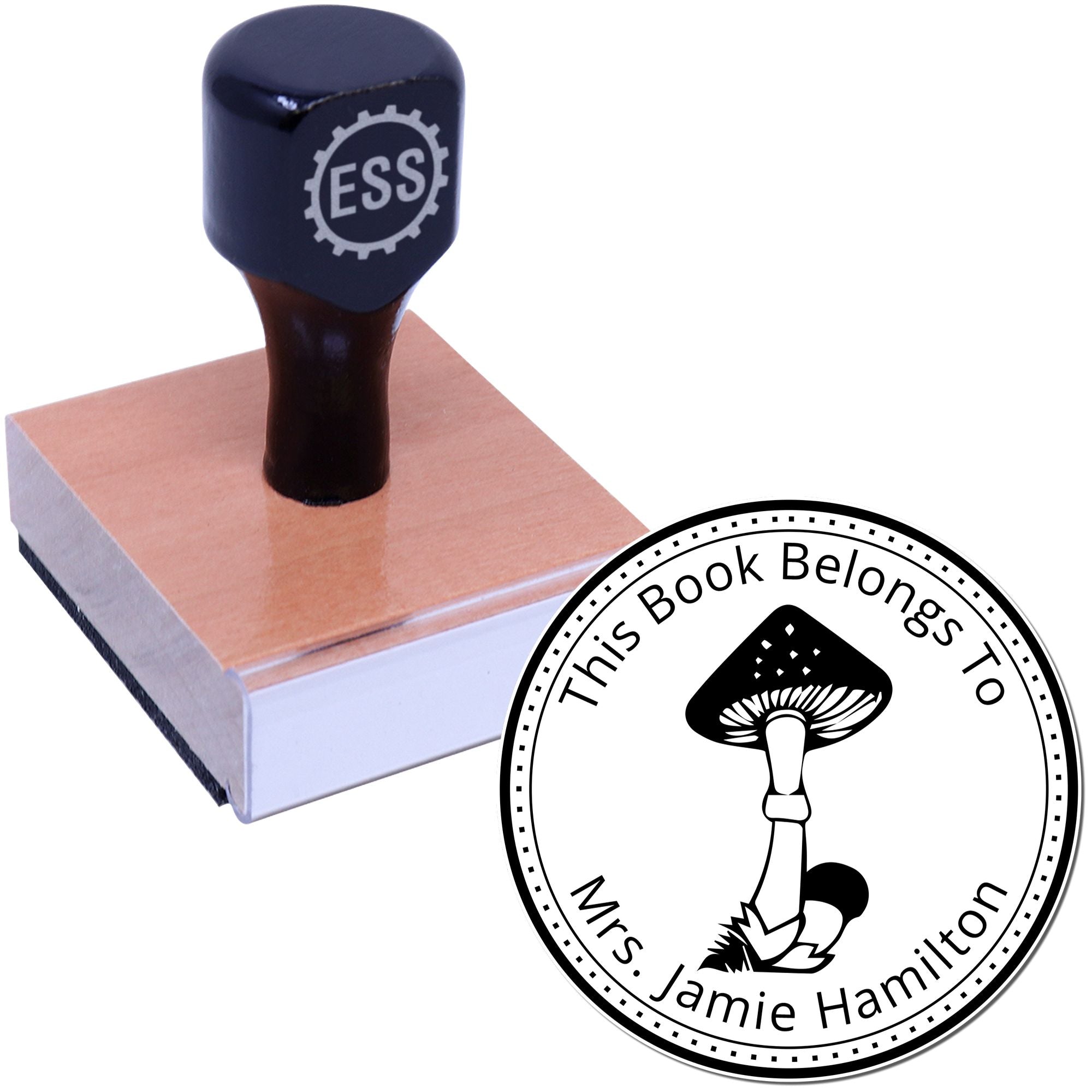 Wood Handle Nethercap Spore Custom From The Library Of Design Stamp - Engineer Seal Stamps