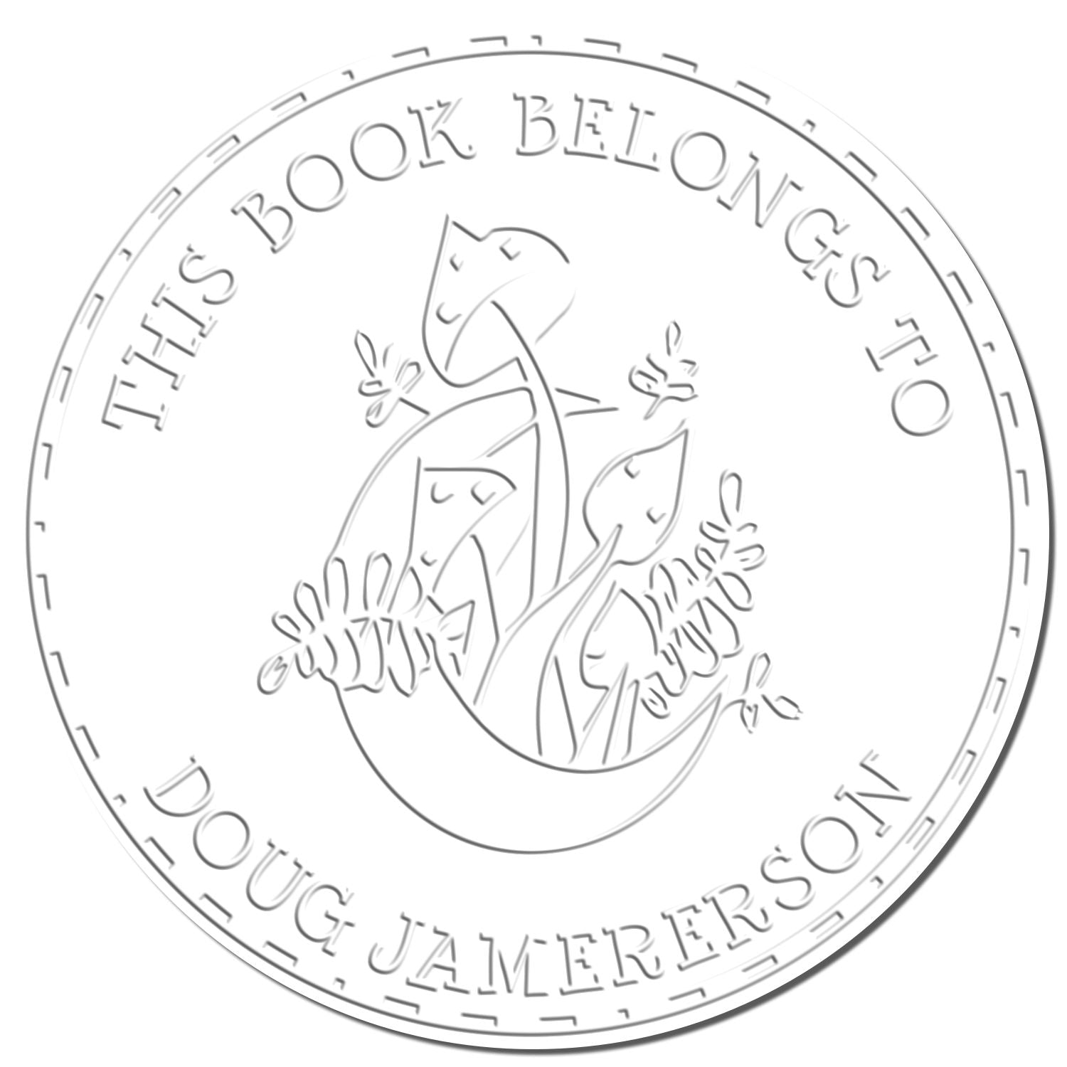 Mana Morel Mushroom Hybrid Customized This Book Belongs To Embosser - Engineer Seal Stamps