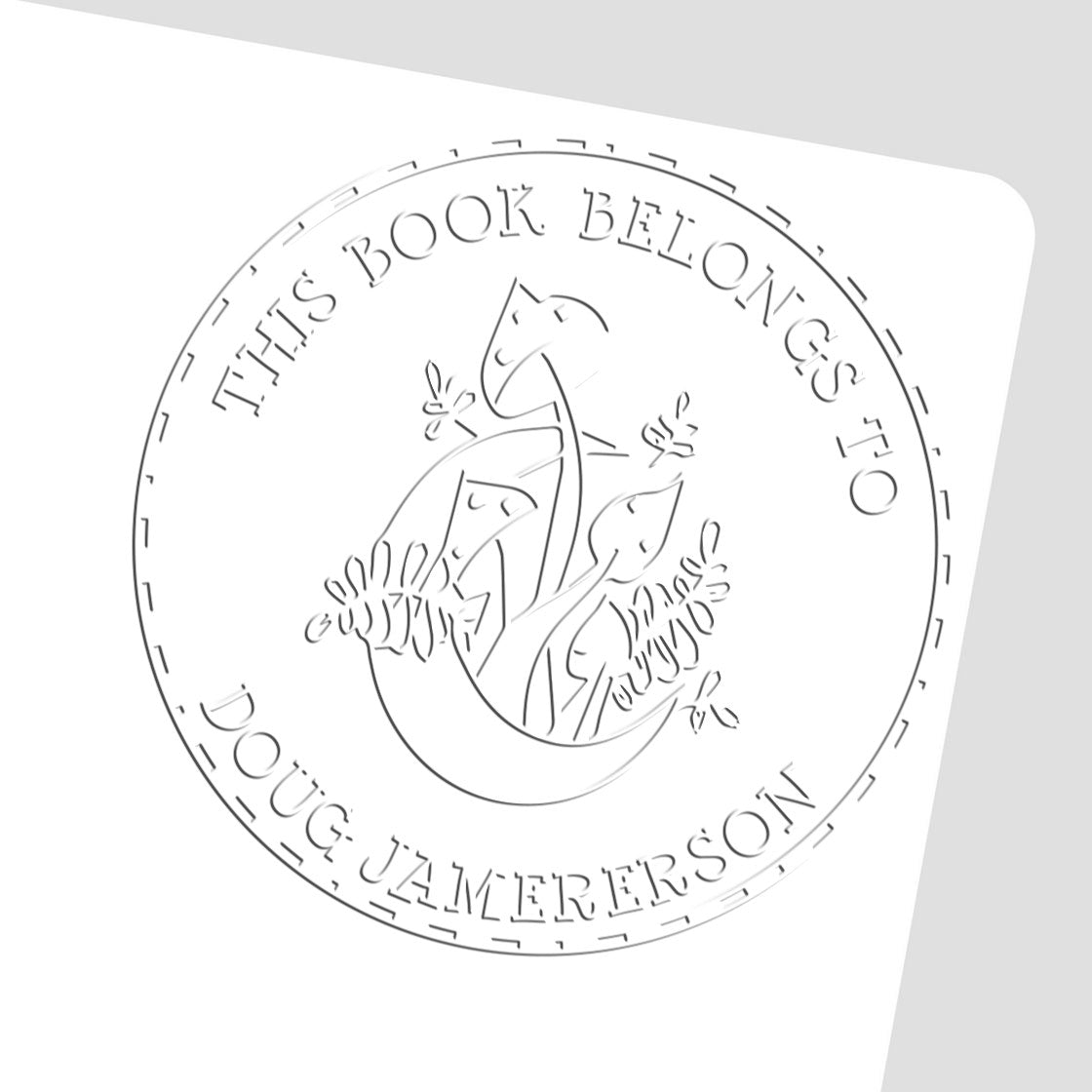 Mana Morel Mushroom Hybrid Customized This Book Belongs To Embosser - Engineer Seal Stamps