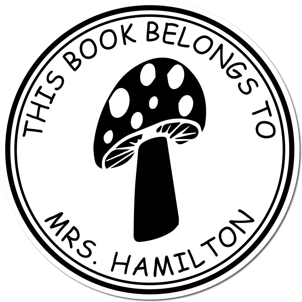 Ethereal Earthstar Mushroom Self-Inking Customized Ex Libris Stamp - Engineer Seal Stamps