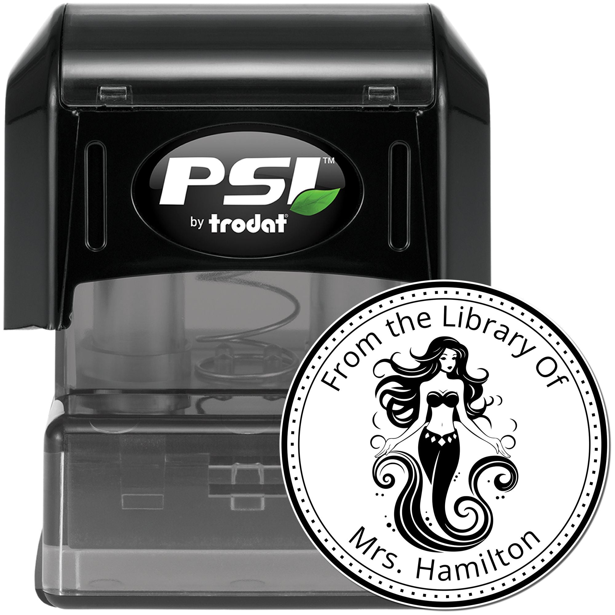 Aurelia Wavecrest Mermaid Pre-Inked Personalizable From The Bookshelf Of Stamp - Engineer Seal Stamps
