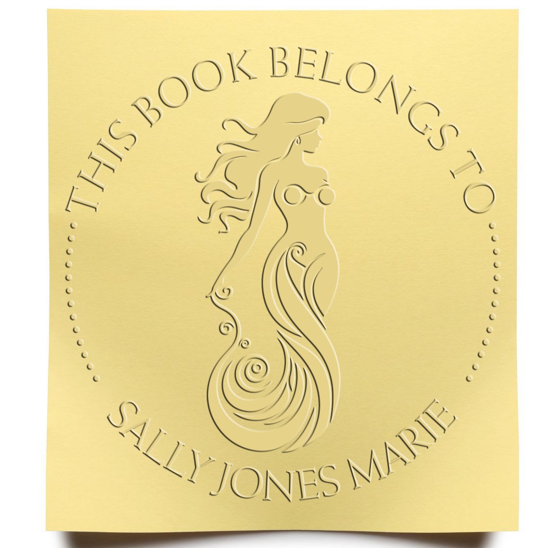 Soft Marina Bluefin Mythical Mermaid Customized Book Mark Seal - Engineer Seal Stamps