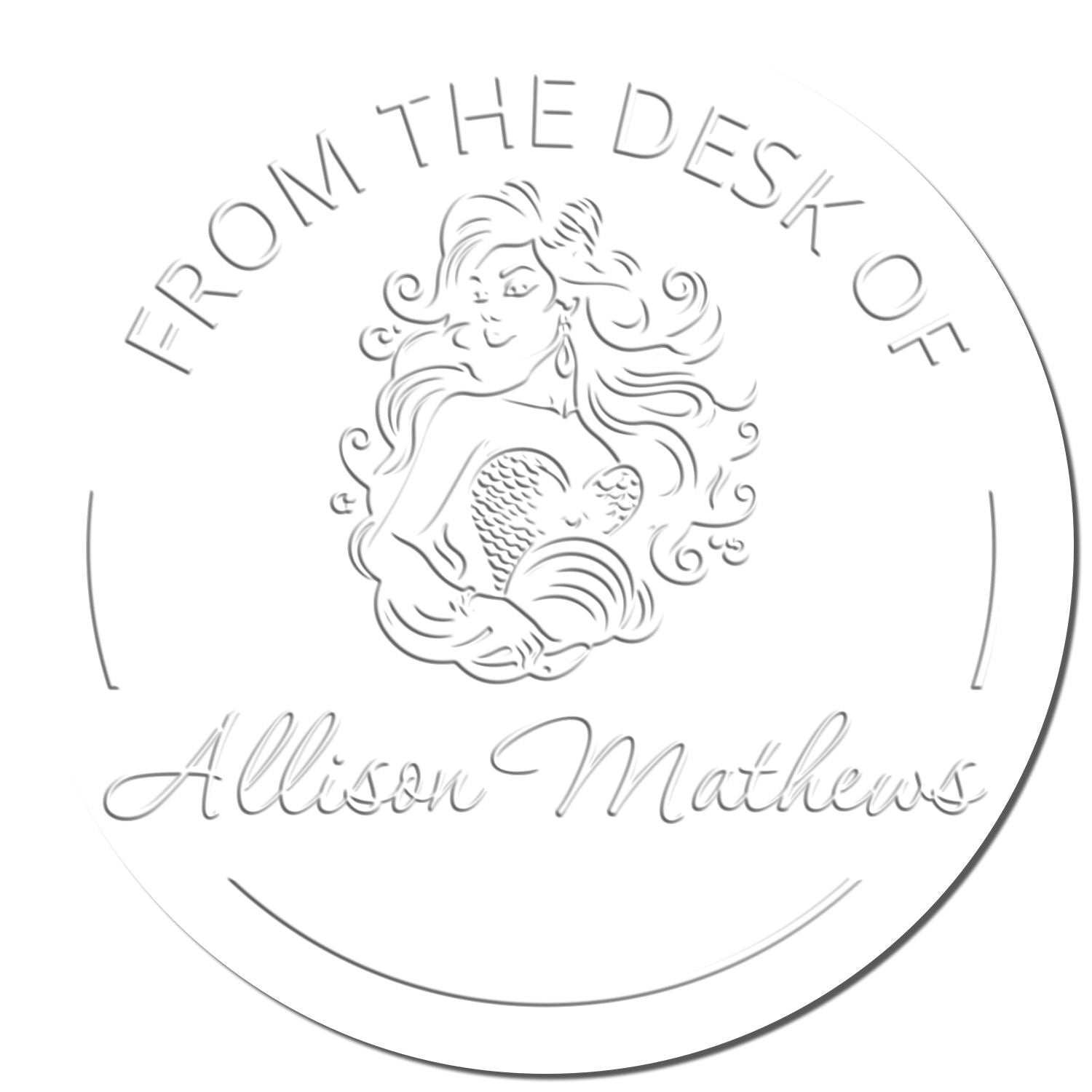 Lorelei Tidemist Mythical Mermaid Desk Custom-Made From The Private Collection Of Embosser - Engineer Seal Stamps