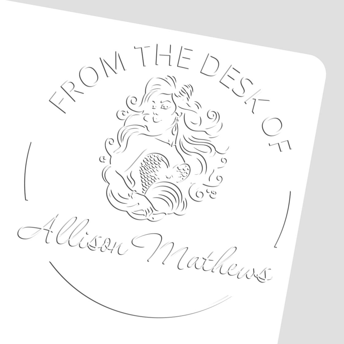 Soft Lorelei Tidemist Mythical Mermaid Customized Book Mark Embossing Seal