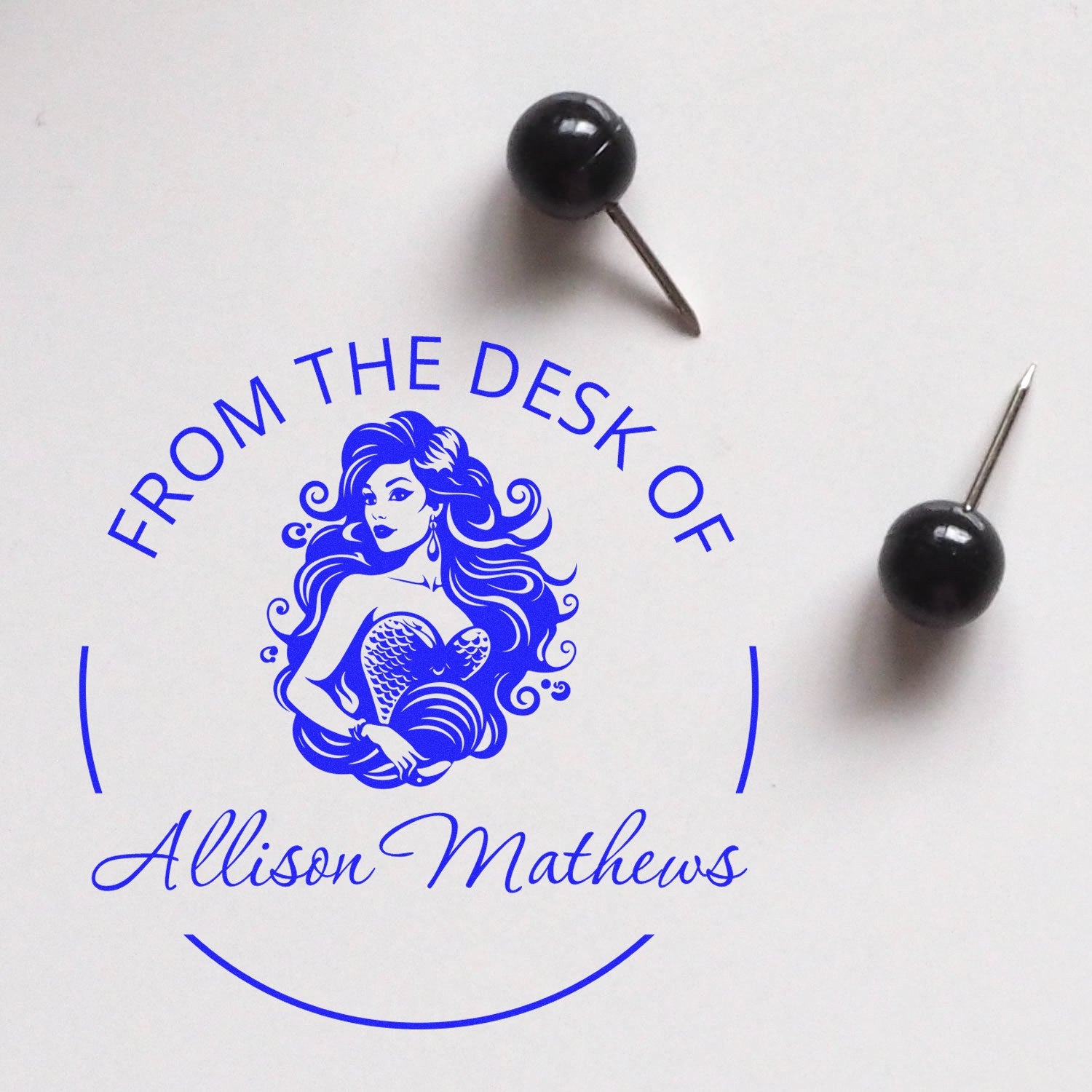 Lorelei Tidemist Mythical Mermaid Self-Inking Customized Name For Library Stamp - Engineer Seal Stamps