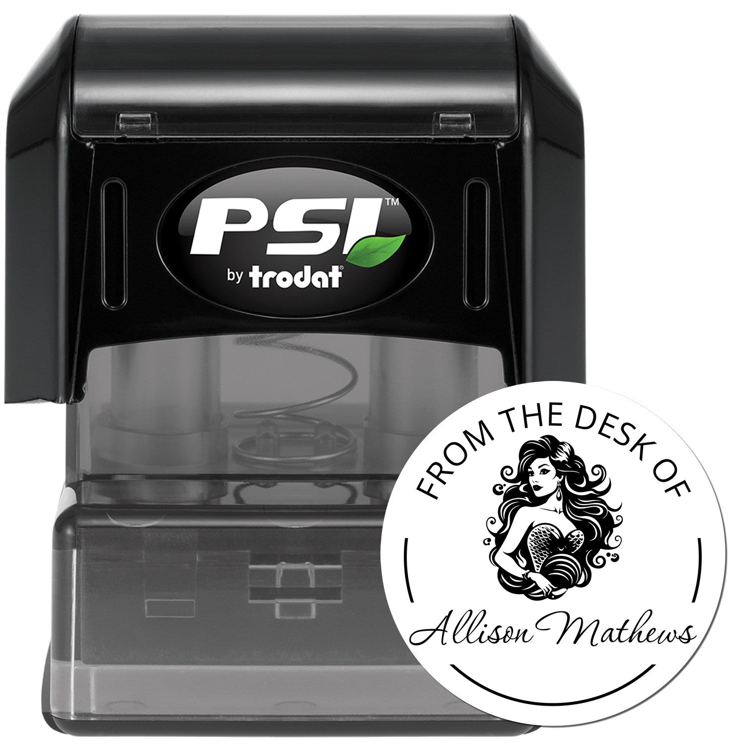 Lorelei Tidemist Mythical Mermaid Pre-Inked Personalizable Library Stamp - Engineer Seal Stamps