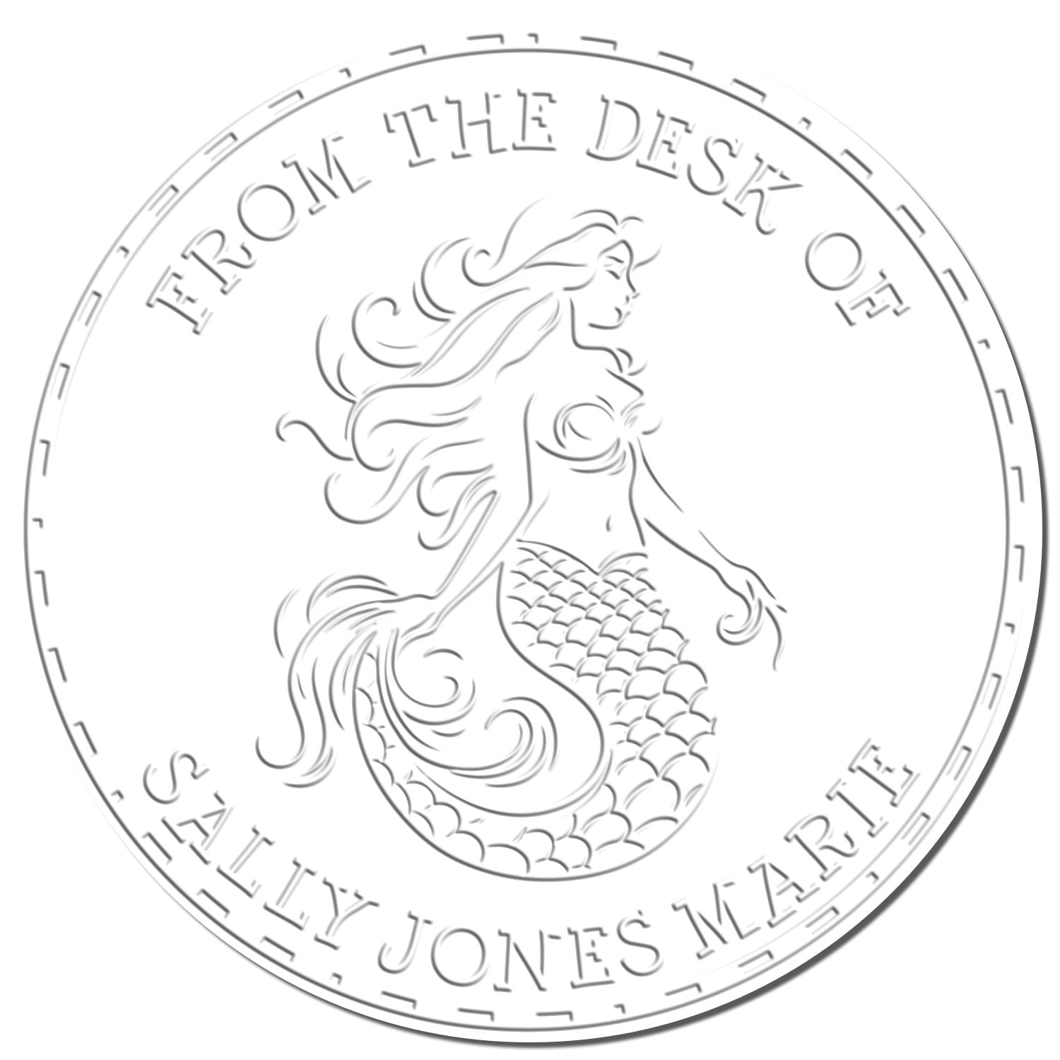 Soft Selene Starfish Mythical Mermaid Customized Book Belongs To Embosser - Engineer Seal Stamps