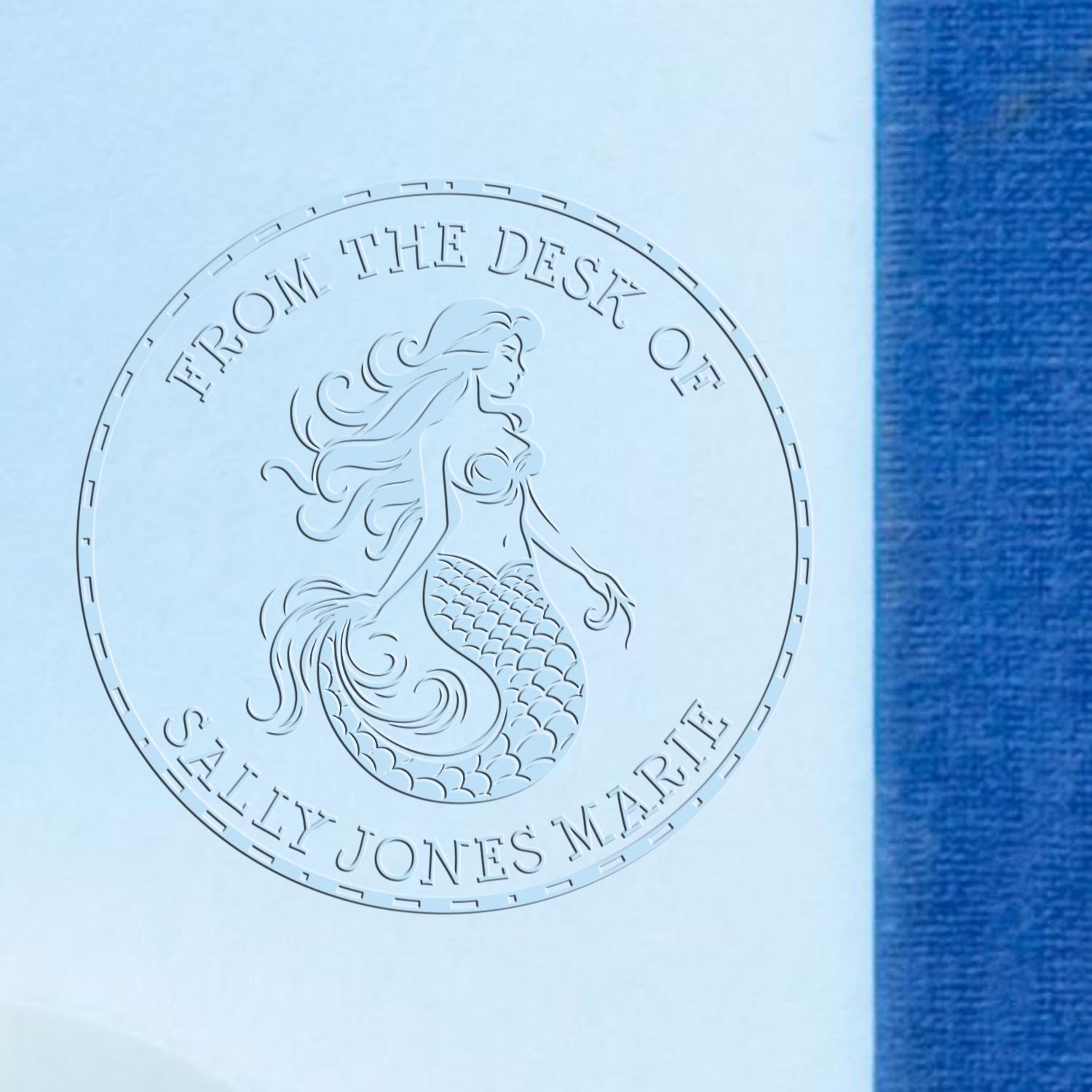 Selene Starfish Mythical Mermaid Handheld Personalized Bookplate Printing Seal