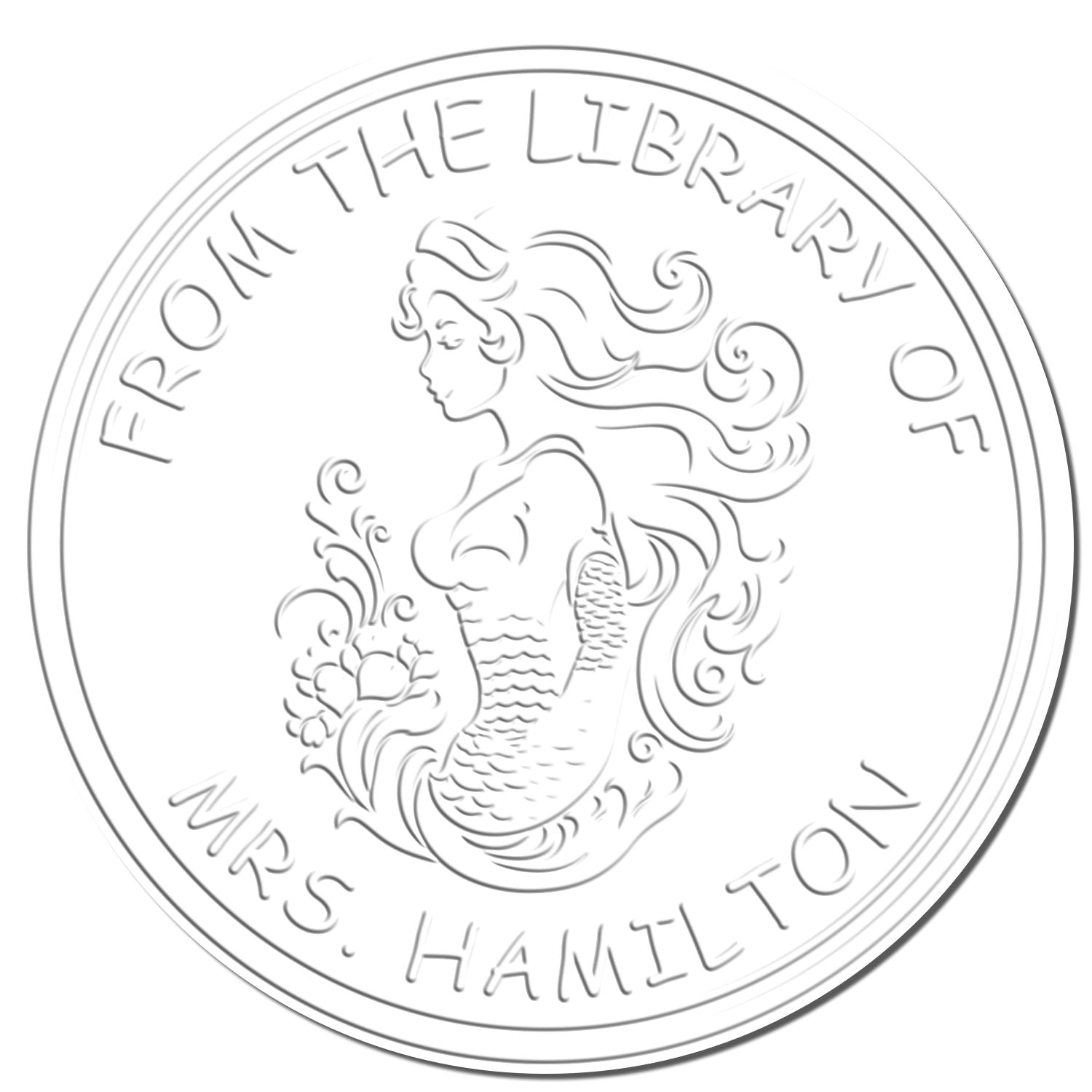 Soft Oceana Seaglimmer Mermaid Customized Book Belongs To Embossing Seal - Engineer Seal Stamps