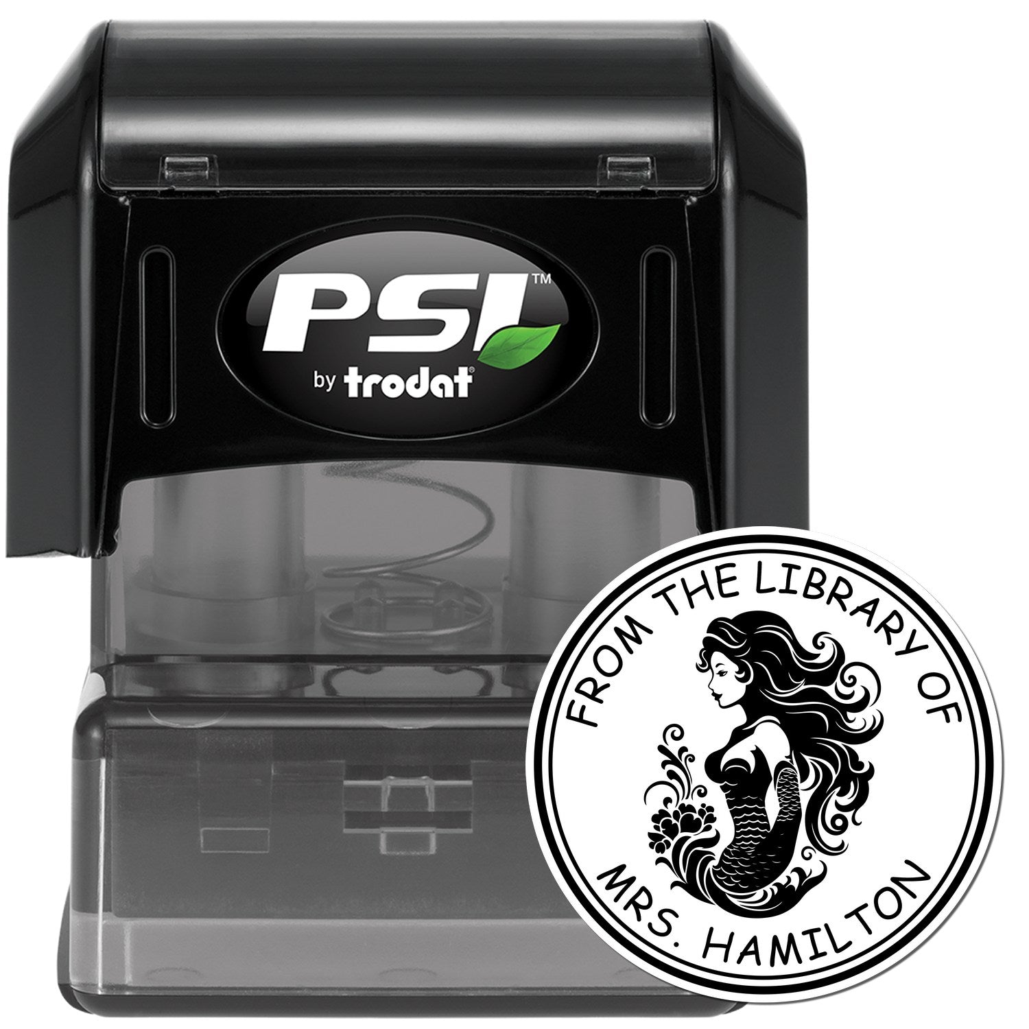 Oceana Seaglimmer Mermaid Pre-Inked Personalizable Library Book With Name Stamp - Engineer Seal Stamps